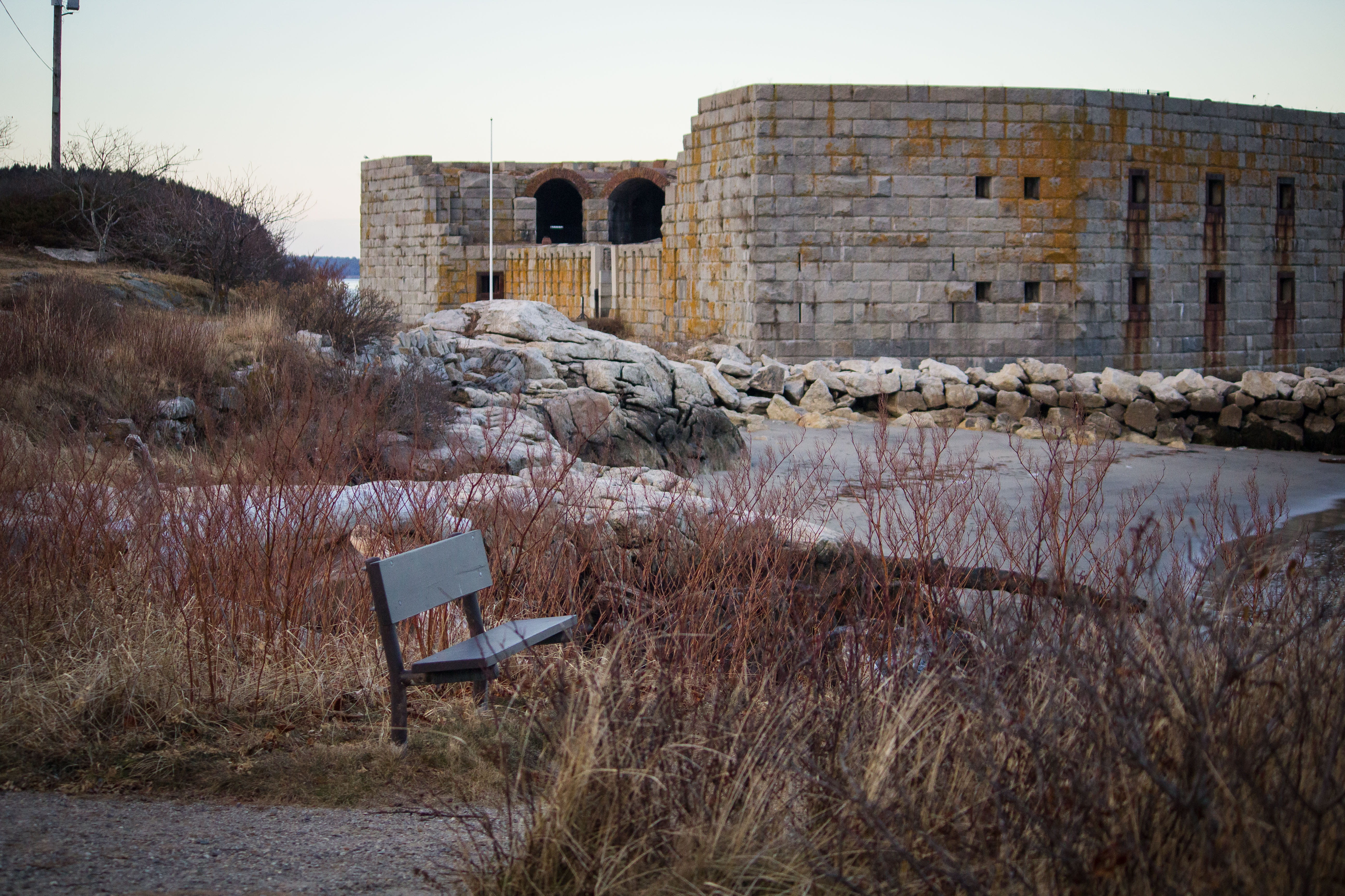 bunker, fort, road, plant, sky, deterioration, land, water, architecture, abandoned, furniture, grass, building exterior, path, archaeology, dome, field, HD Wallpaper