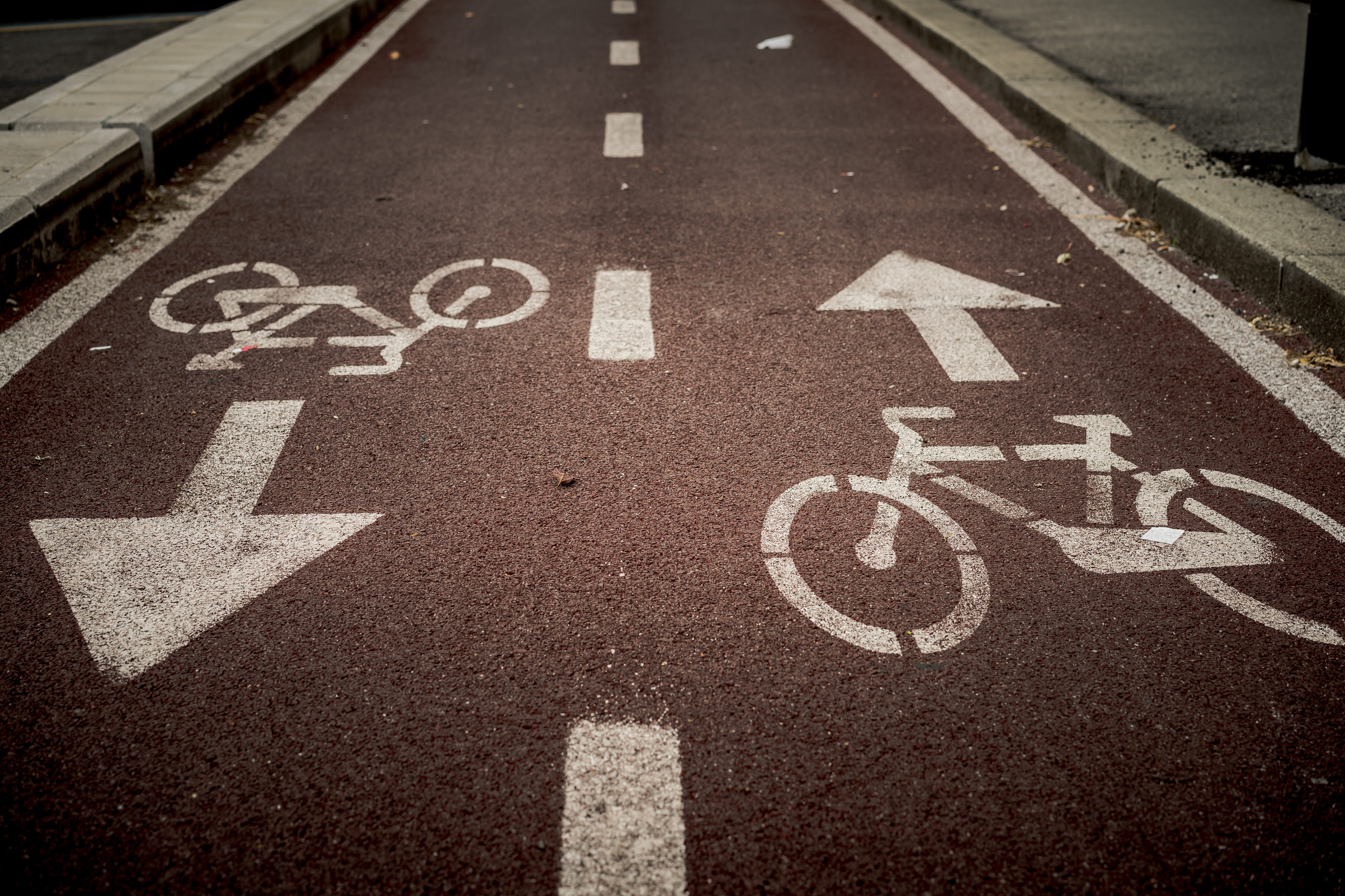 city, 5K, representation, the way forward, street, bicycle, pedestrian, road sign, pavement, walkway, marking, direction, information, human, text, day, HD Wallpaper