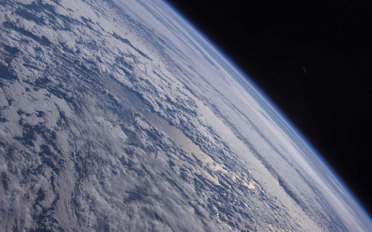 aerial view, 720P, outdoors, space travel vehicle, horizon over land, meteorology, sky, cloud - sky, Earth, urban skyline, astronomy, air vehicle, planet, HD Wallpaper