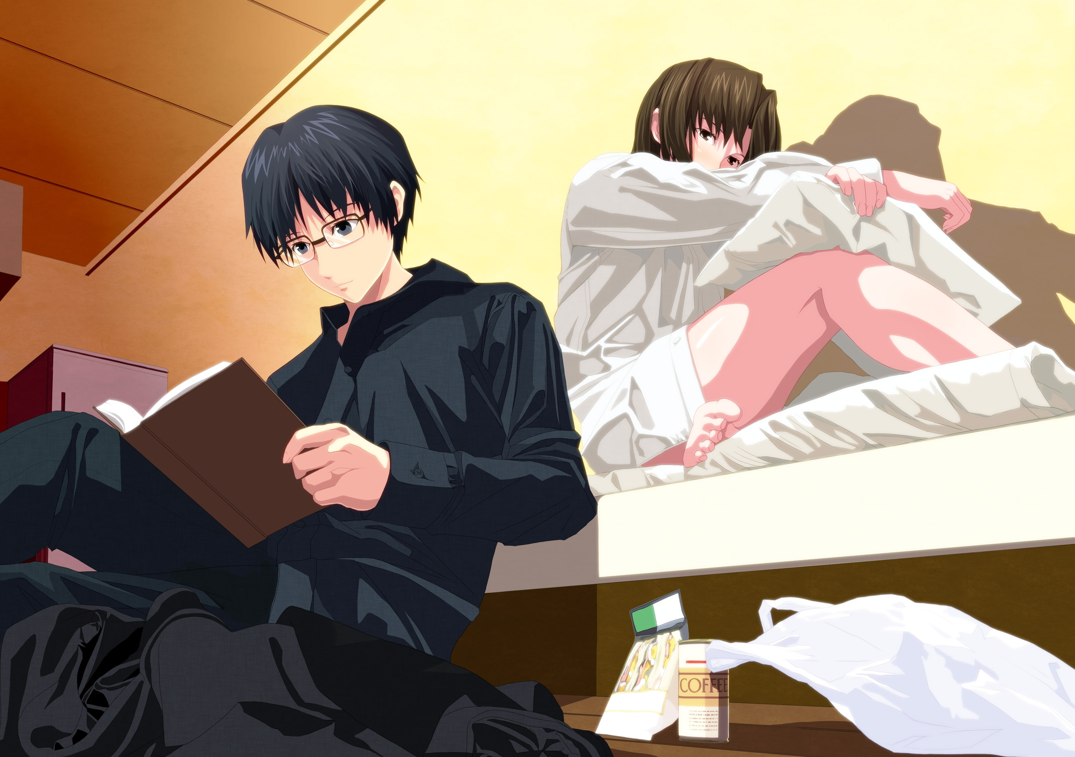 adult, men, low angle view, book, Kokutou Mikiya, mid adult women, males, three quarter length, mid adult, young women, real people, indoors, holding, lifestyles, HD Wallpaper