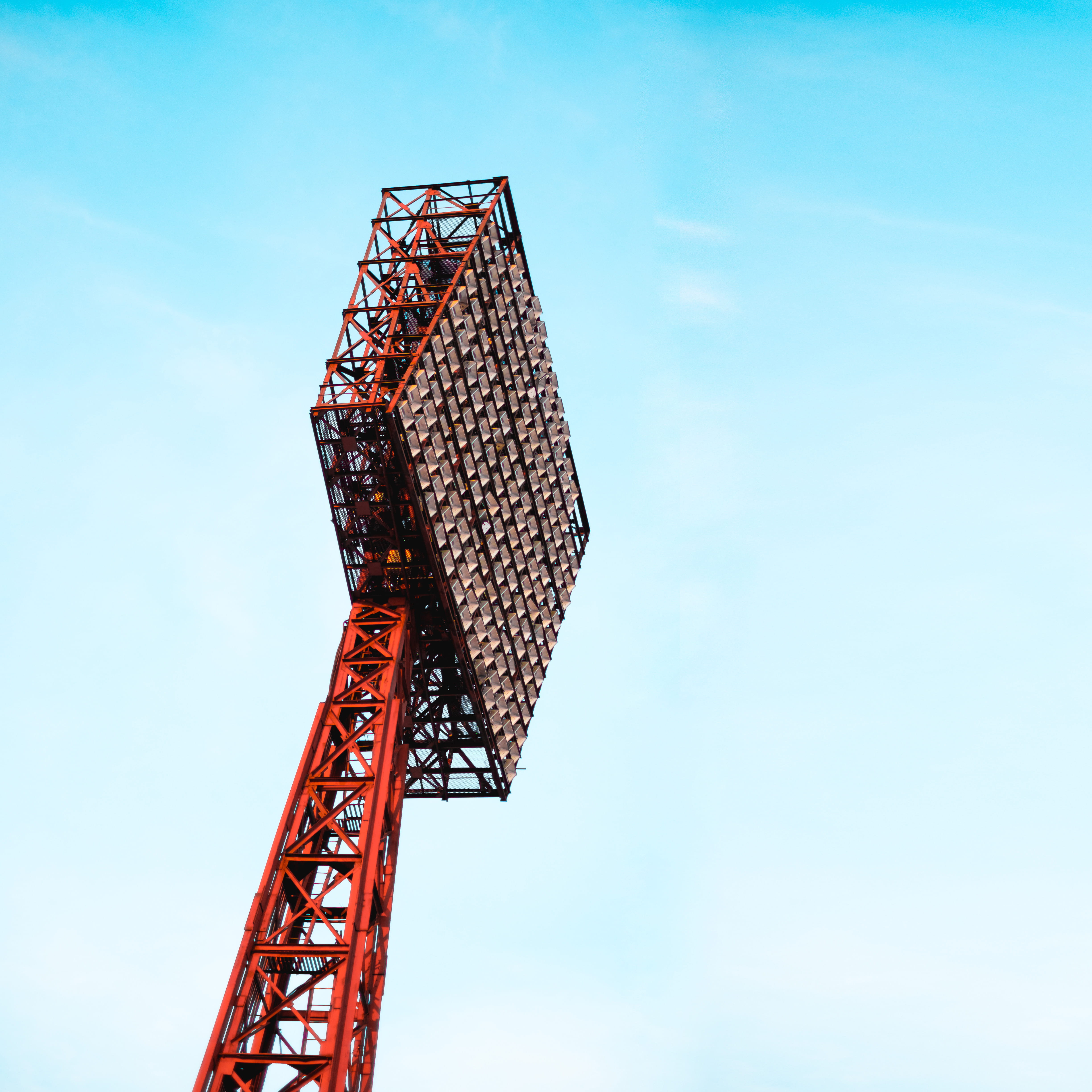 built structure, spotlight, copy space, construction equipment, architecture, russia, low angle view, minimal, crane - construction machinery, nature, cloud - sky, Phone HD Wallpaper