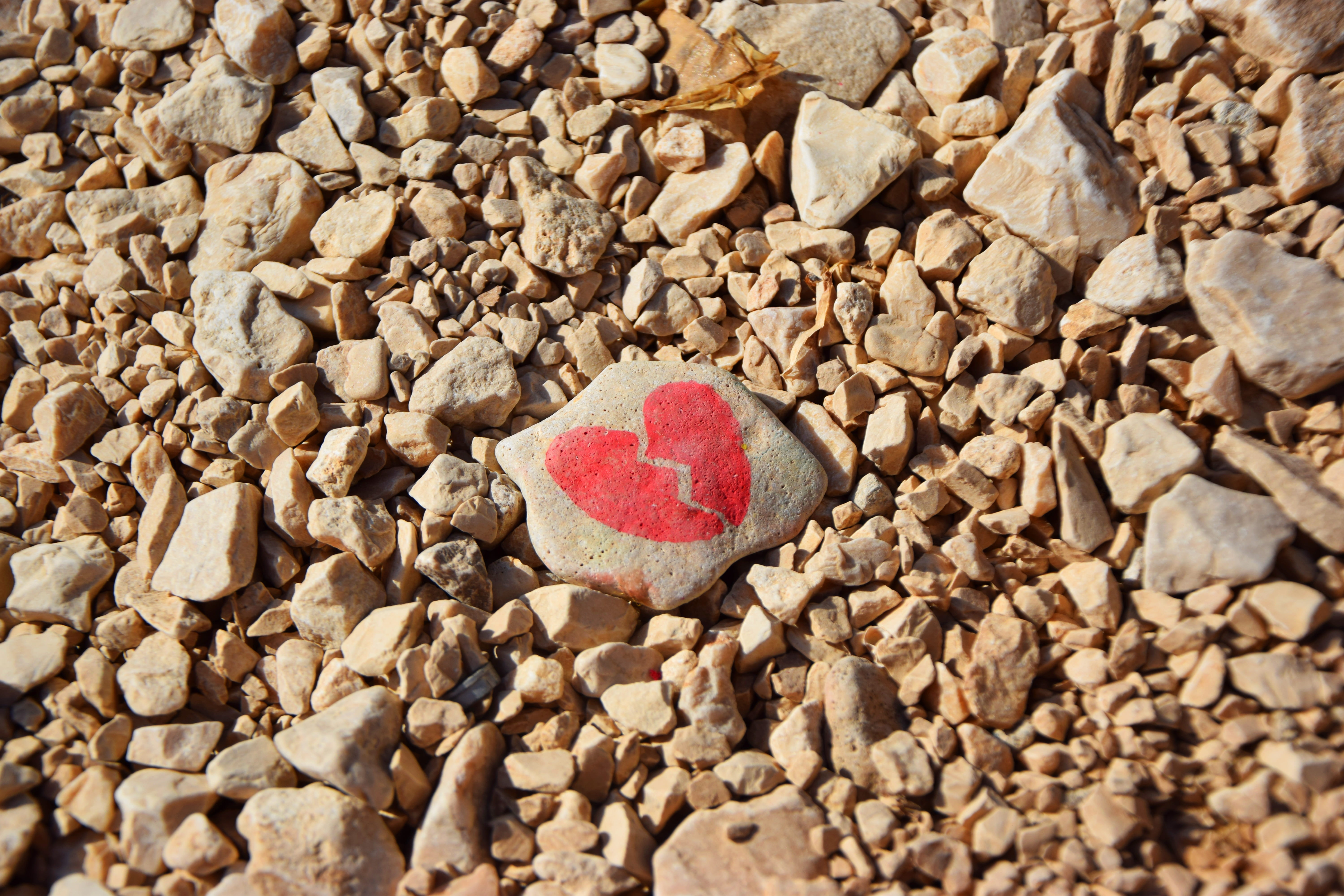 dear, positive emotion, stone - object, love, nature, textured, close-up, solid, contact, valentines day - holiday, stone, candy heart, full frame, pebble, HD Wallpaper