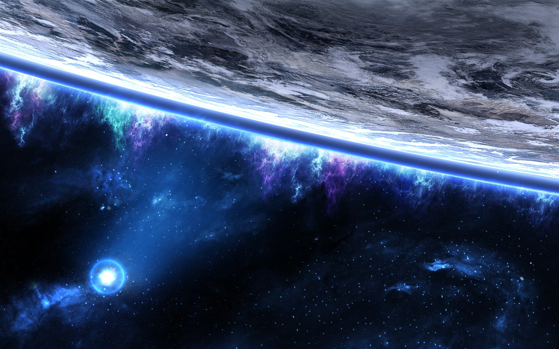 1080P, stars, sky, planet, mistery, moon, space, HD Wallpaper