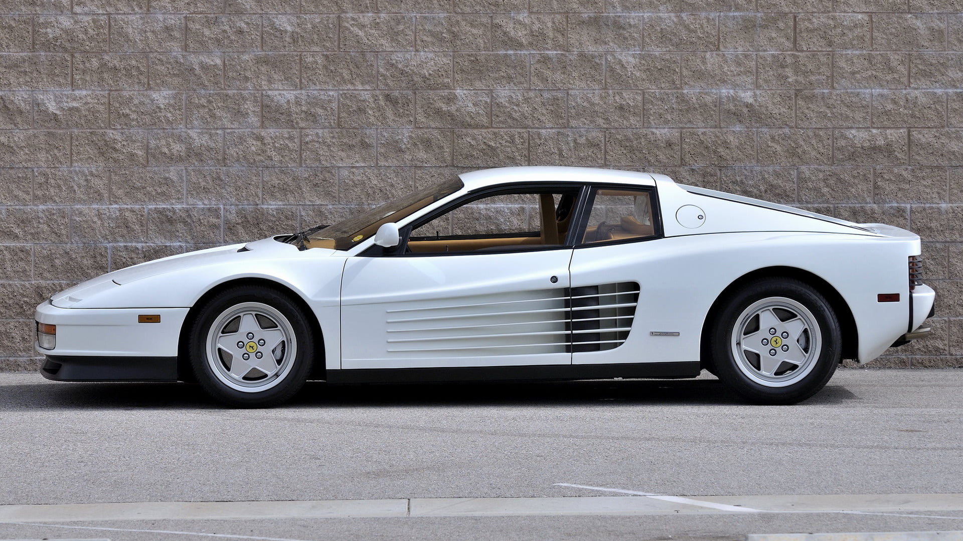 White Car, Sport Car, Car, 1080P, Old Car, Ferrari, Ferrari Testarossa, HD Wallpaper
