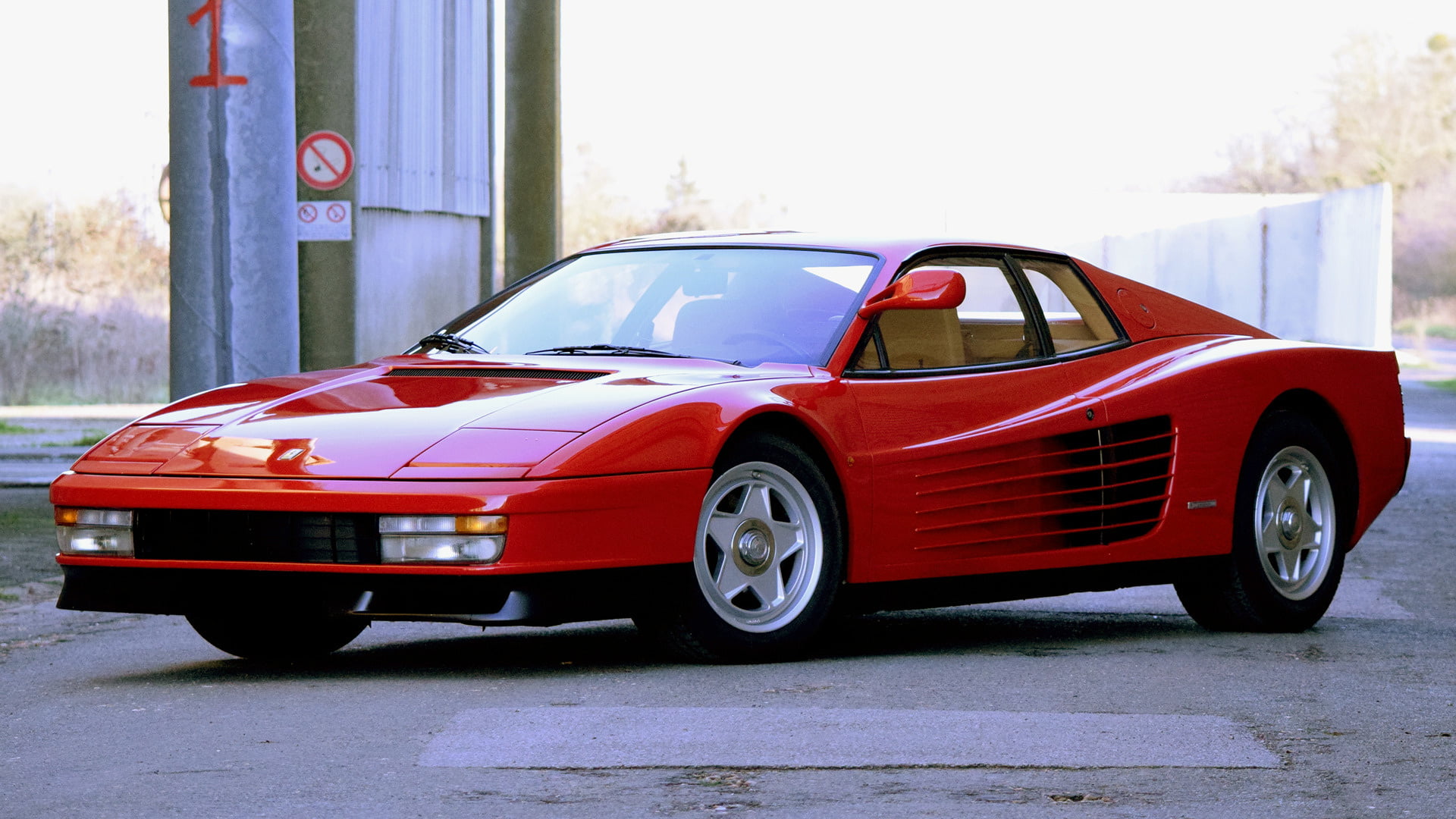 Old Car, Coupé, Red Car, Ferrari, Car, Sport Car, 1080P, Ferrari Testarossa, HD Wallpaper