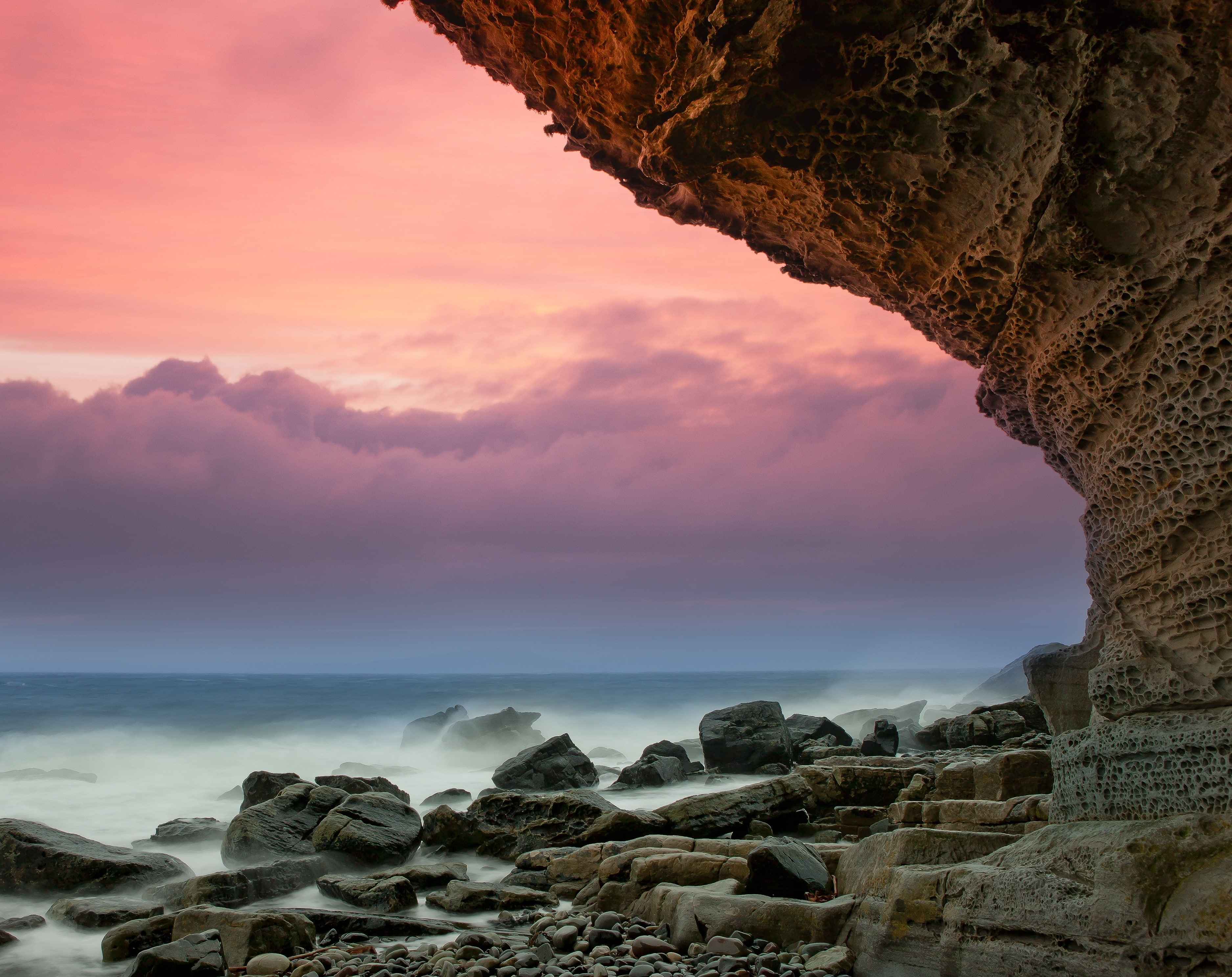 seaweed, shore, rocky coastline, Clouds, tranquil scene, idyllic, no people, sunset, Stones, horizon over water, Rock, digital, Coast, Lake, skye, elgol, HD Wallpaper