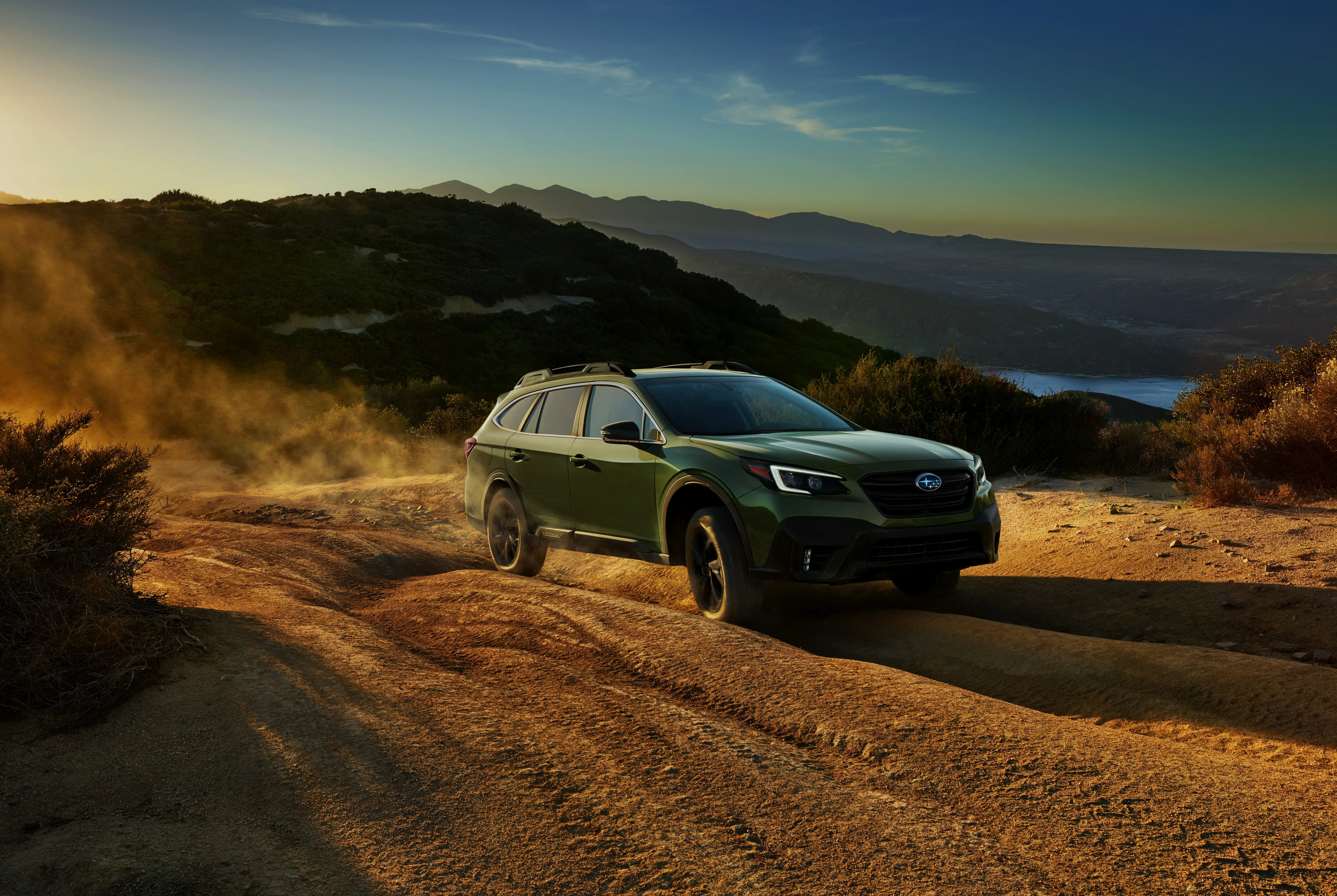 SUV, 4K, Green Car, Car, Subaru Outback, Subaru, Vehicle, Vehicles, HD Wallpaper