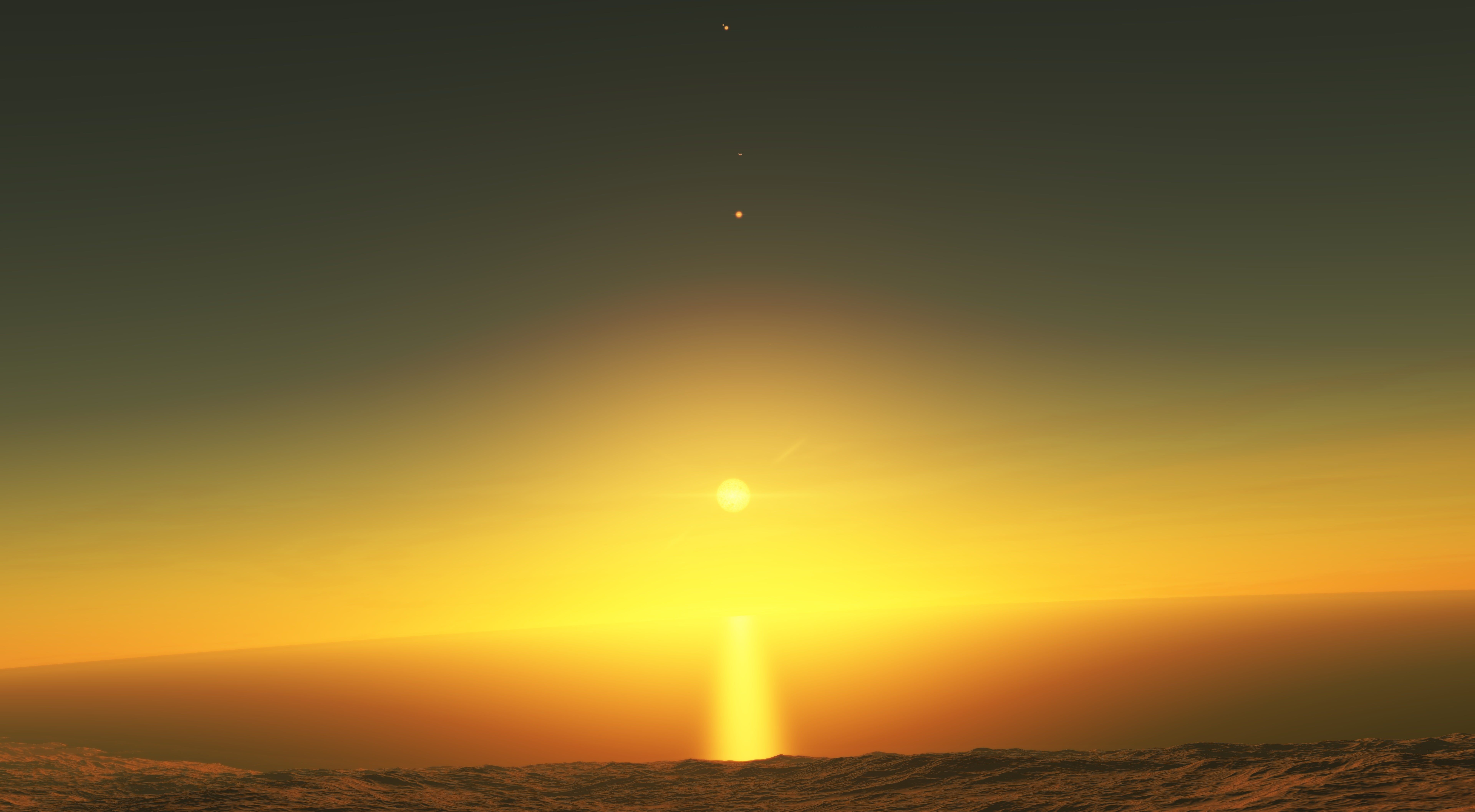 sky, bright, tranquility, sun, golden, outdoors, nature, sunlight, photograph, no people, astronomy, clear sky, idyllic, sunset, horizon, copy space, space, HD Wallpaper