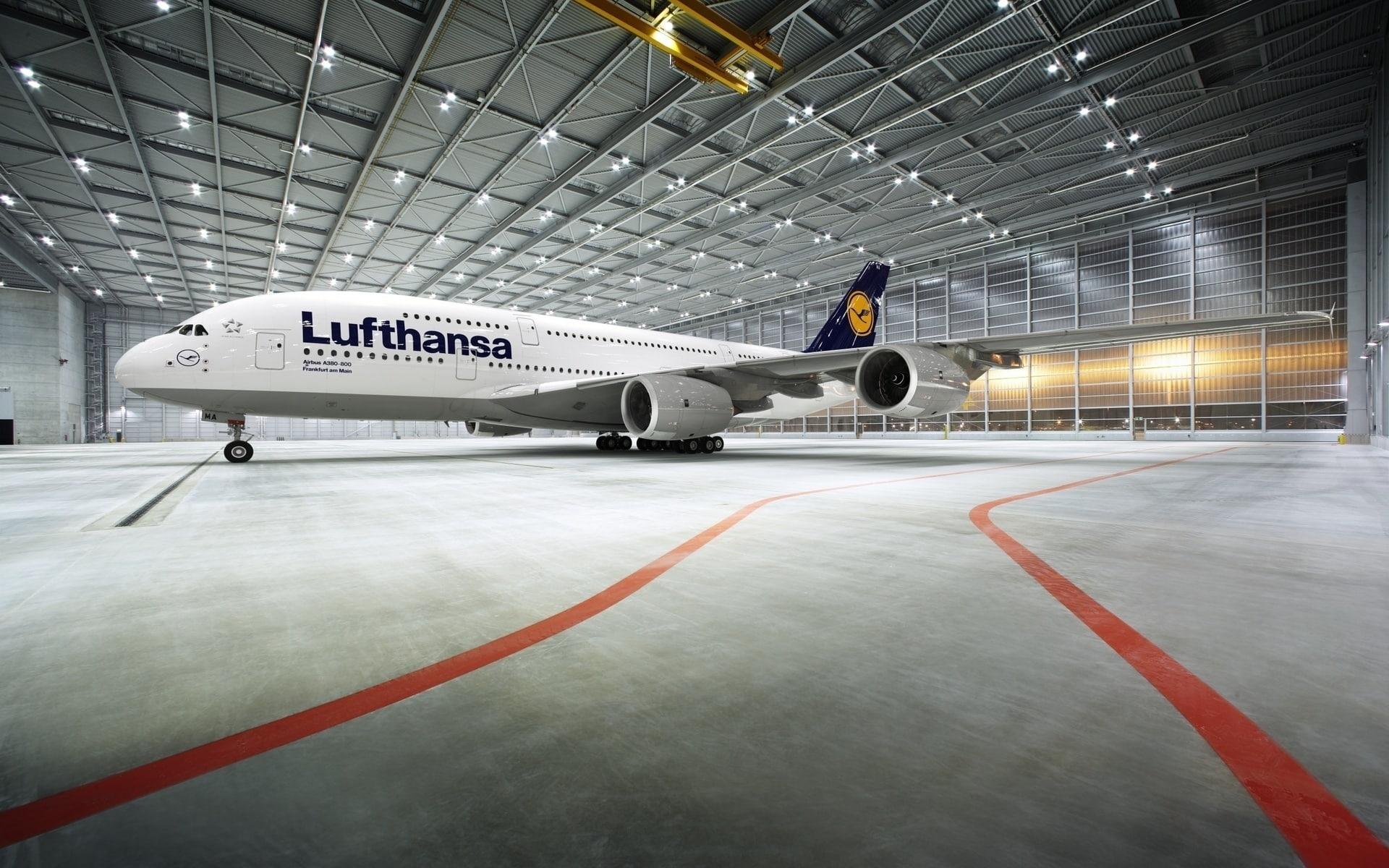 lufthansa, plane, flight, 1080P, airplane, HD Wallpaper