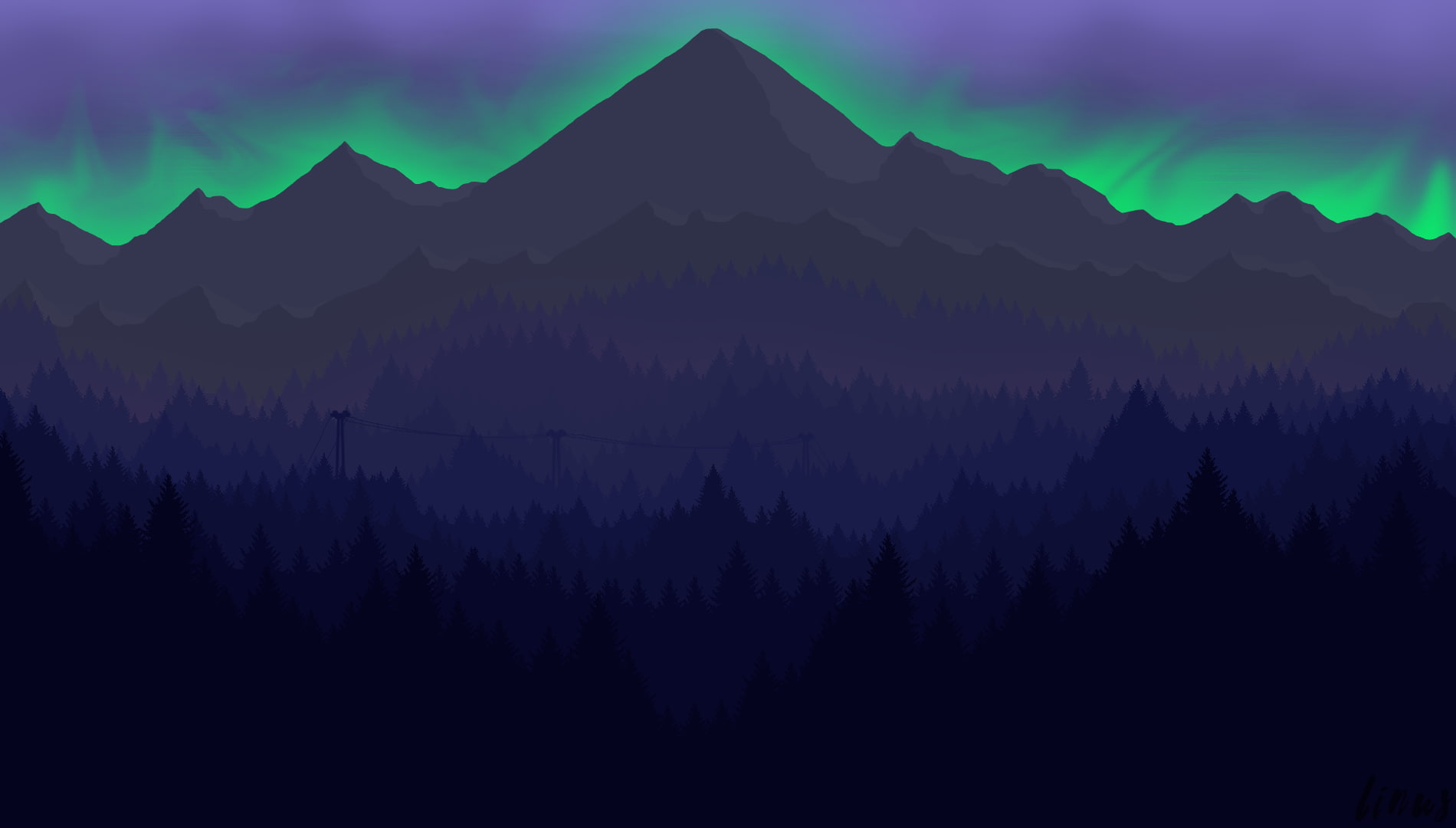 nature, Firewatch, digital art, 720P, HD Wallpaper