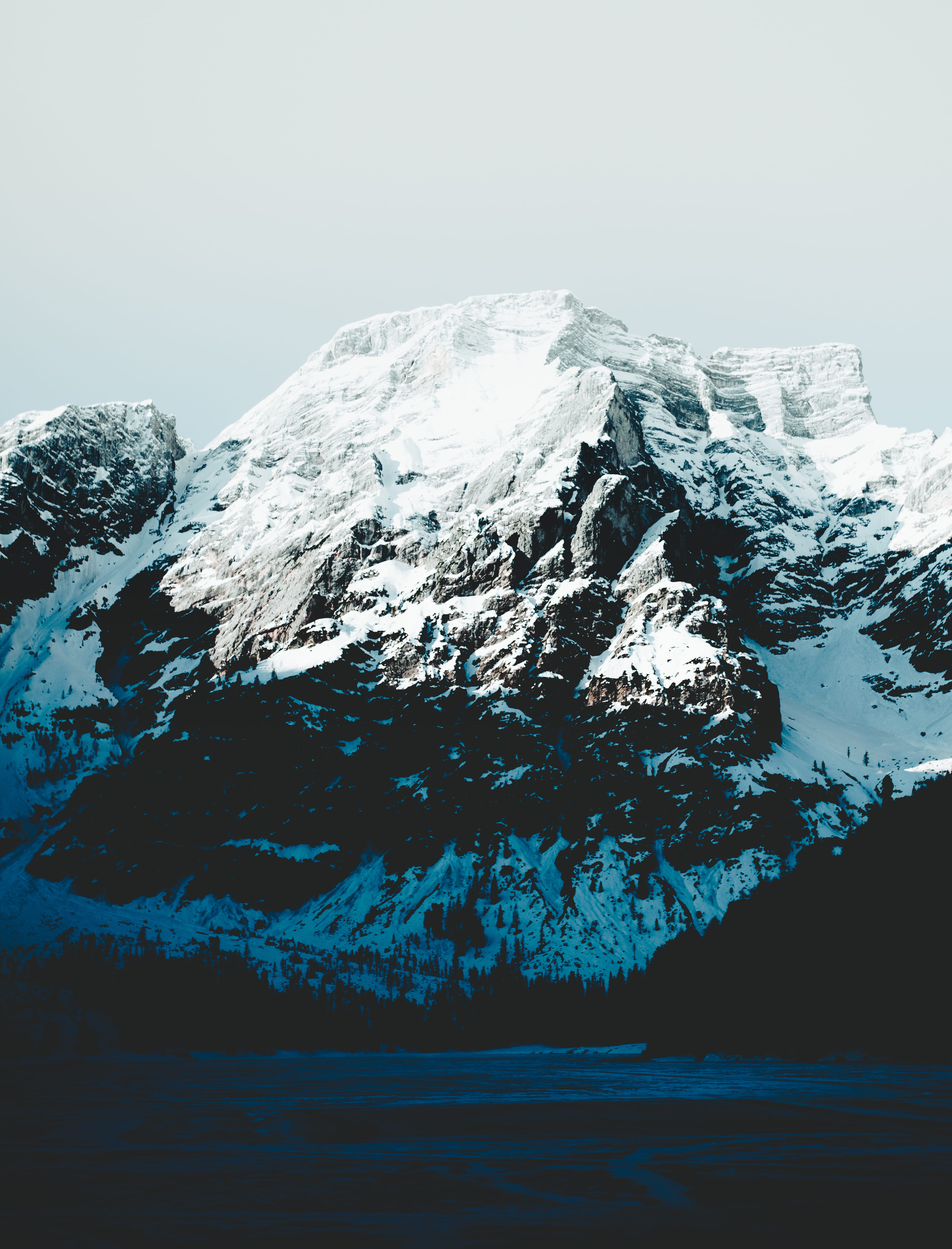 outdoors, tree, ice, extreme Terrain, mountain Peak, snow, gray, europe, mountain, arctic, hiking, blue, winter, travel Destinations, scale, Phone HD Wallpaper