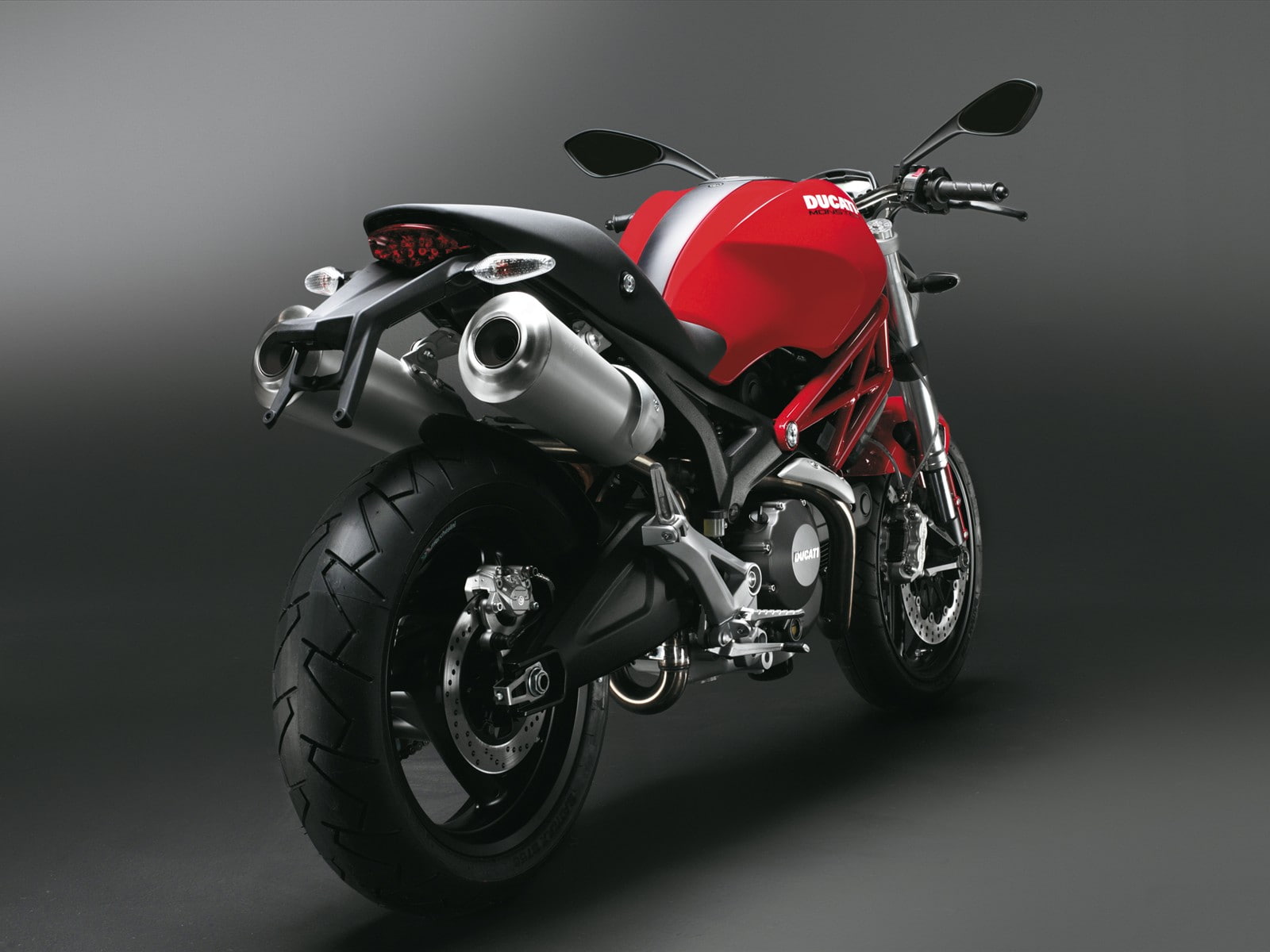 hd, monster, ducati, motorcycles, bikes, rear, 696, bikes and motorcycles, 720P, red, HD Wallpaper