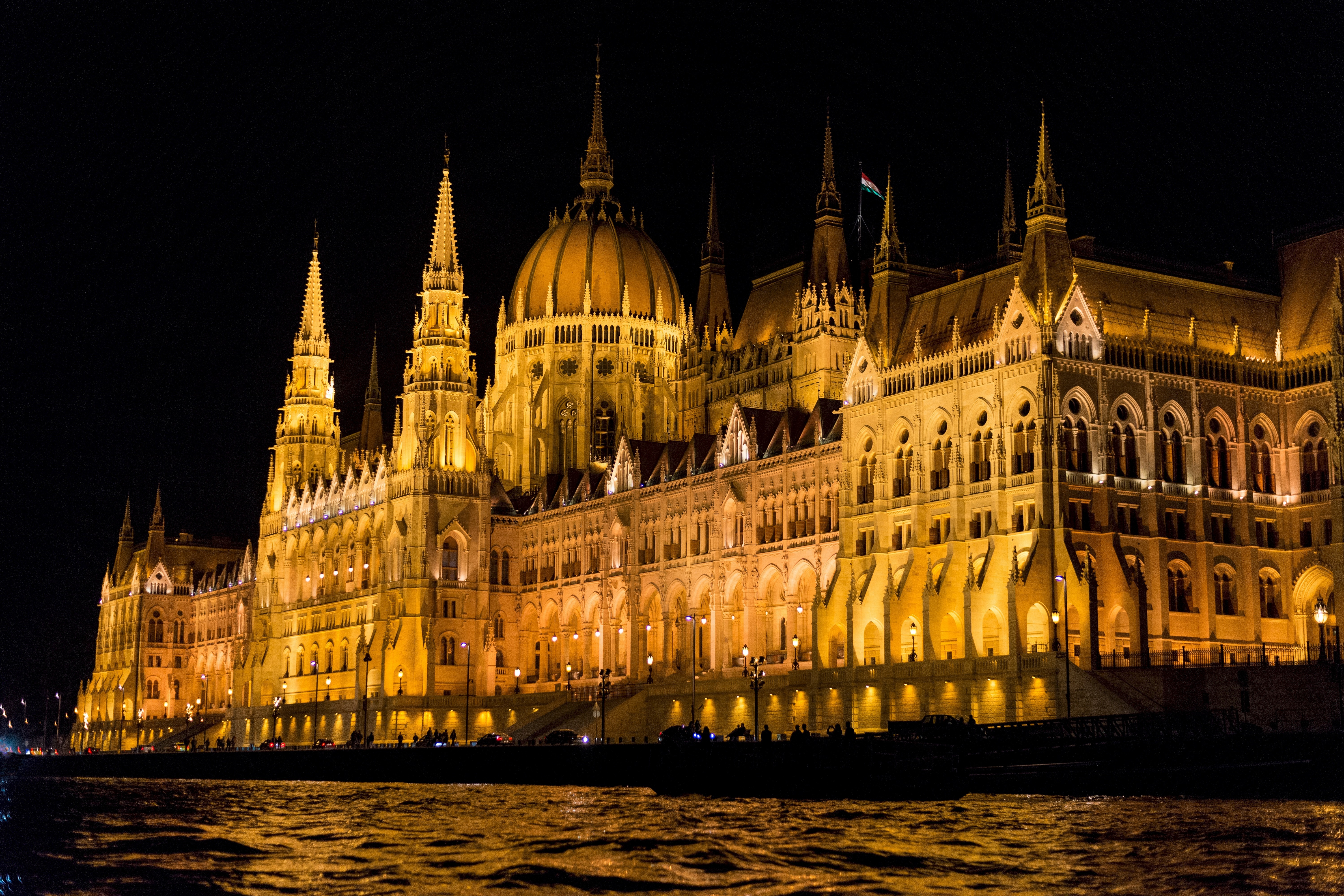 budapest, sky, government, city, near, waterfront, gothic, illuminated, danube, cityscape, the past, river, tourism, parliament building, built structure, HD Wallpaper