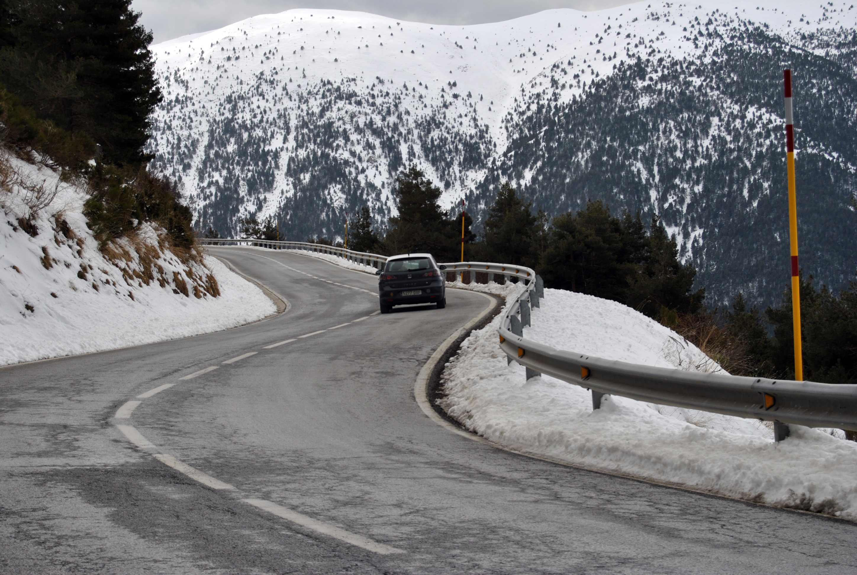 motor vehicle, transport, nevada, beauty in nature, snowcapped mountain, land vehicle, travel, lead, highway, transportation, curve, vehicle, white color, HD Wallpaper