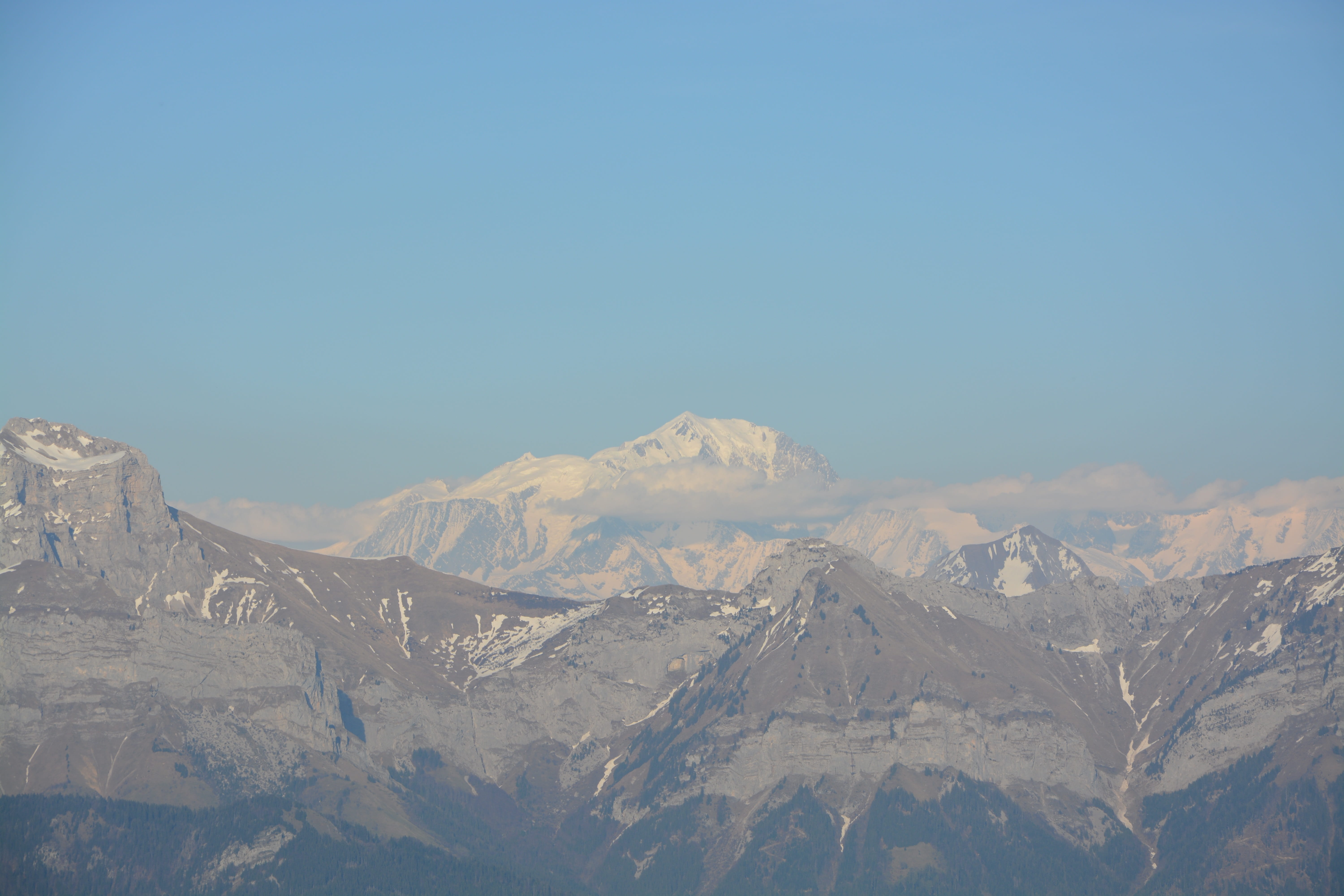 clear sky, mountain, no people, copy space, tranquility, mountain range, holiday, mont blanc, sky, beauty in nature, cold temperature, france, nature, winter, HD Wallpaper