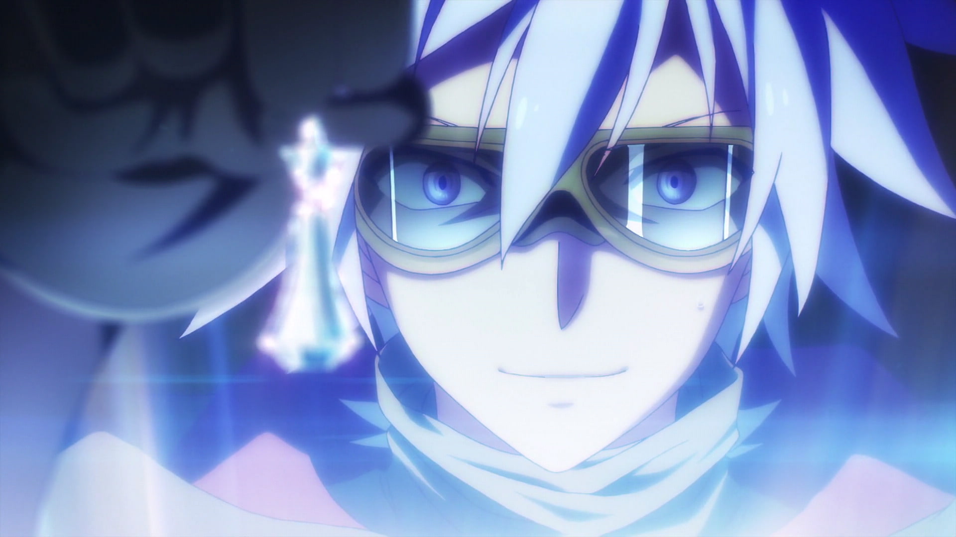 adult, Riku Dola, studio shot, portrait, front view, males, glasses, reflection, No Game No Life, looking at camera, fear, Anime, indoors, people, human face, HD Wallpaper