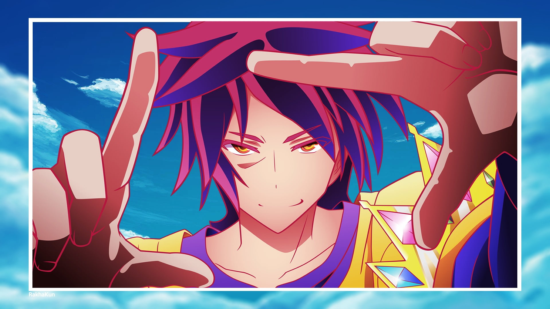 anime boys, No Game No Life, anime, Sora (No Game No Life), 1080P, sky, HD Wallpaper