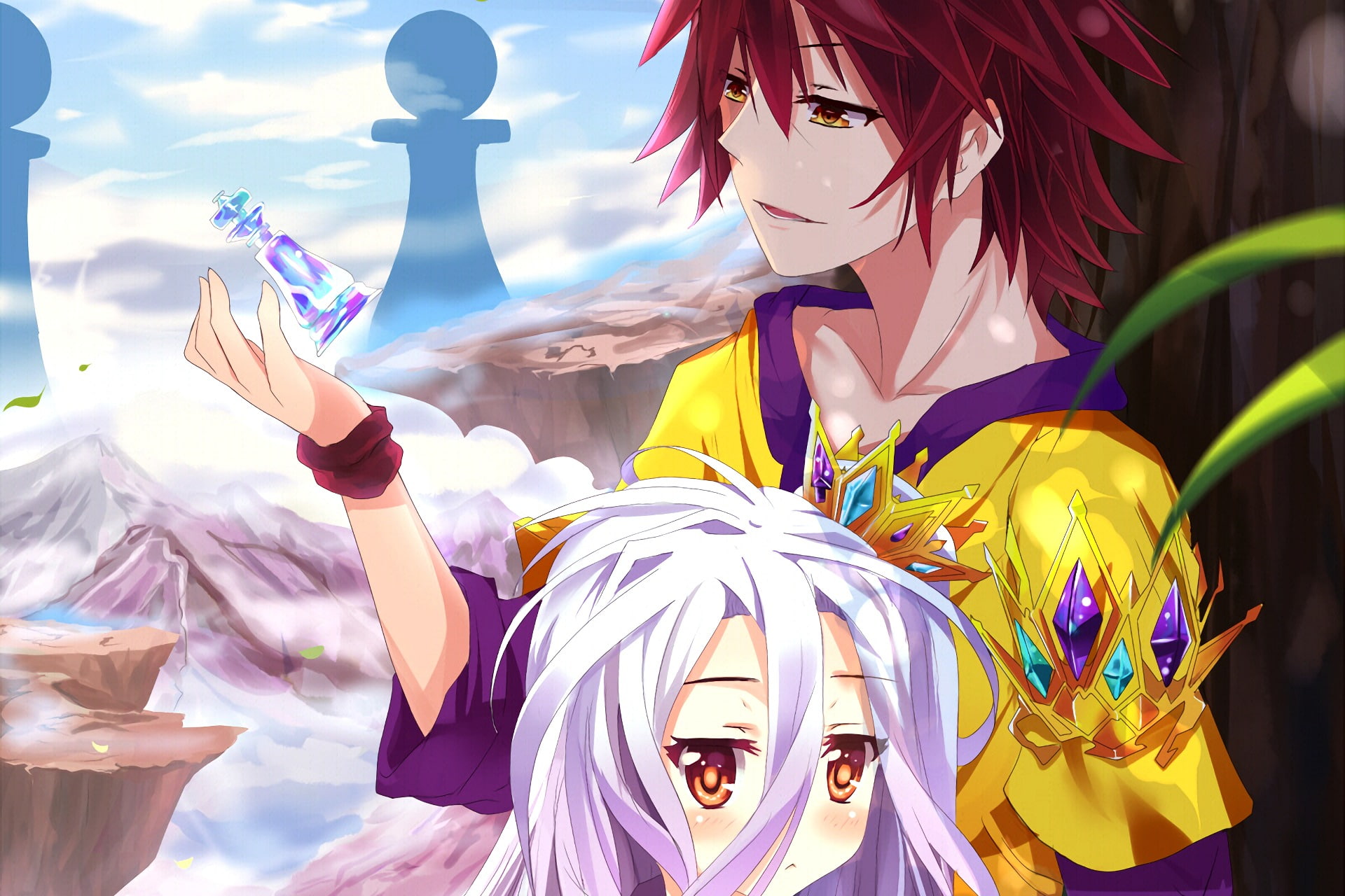 Anime, Sora (No Game No Life), No Game No Life, 1080P, Shiro (No Game No Life), HD Wallpaper