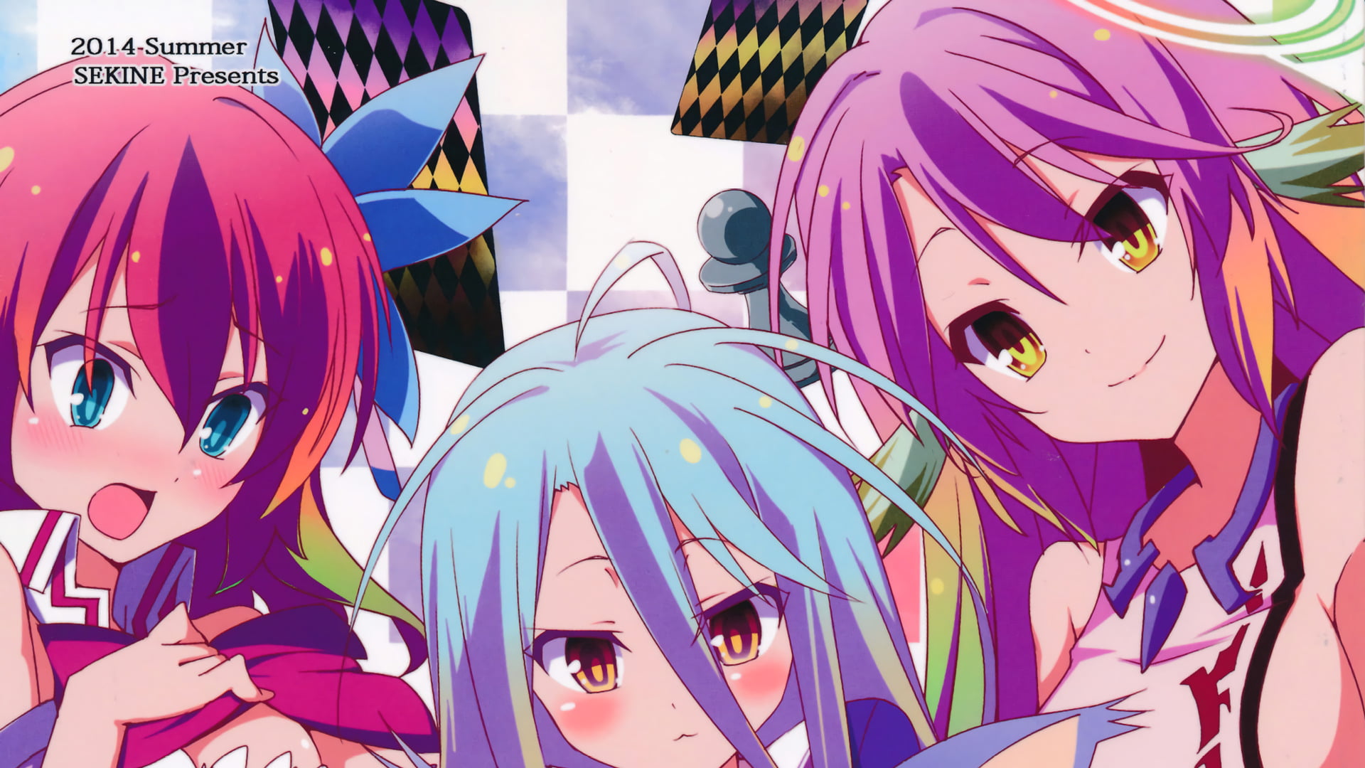 1080P, built structure, celebration, Anime, full frame, design, no people, nature, backgrounds, outdoors, day, multi colored, decoration, creativity, Jibril (No Game No Life), HD Wallpaper