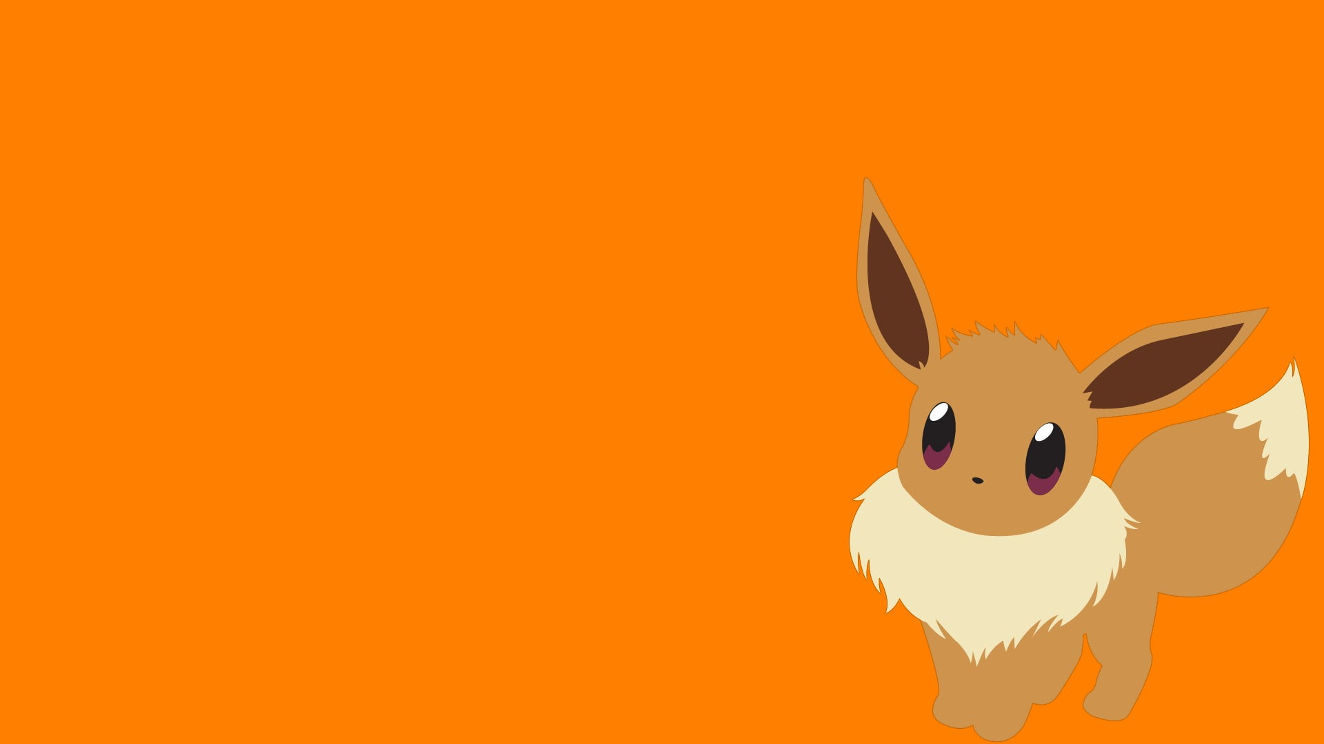 Eevee, minimalism, 1080P, HD Wallpaper
