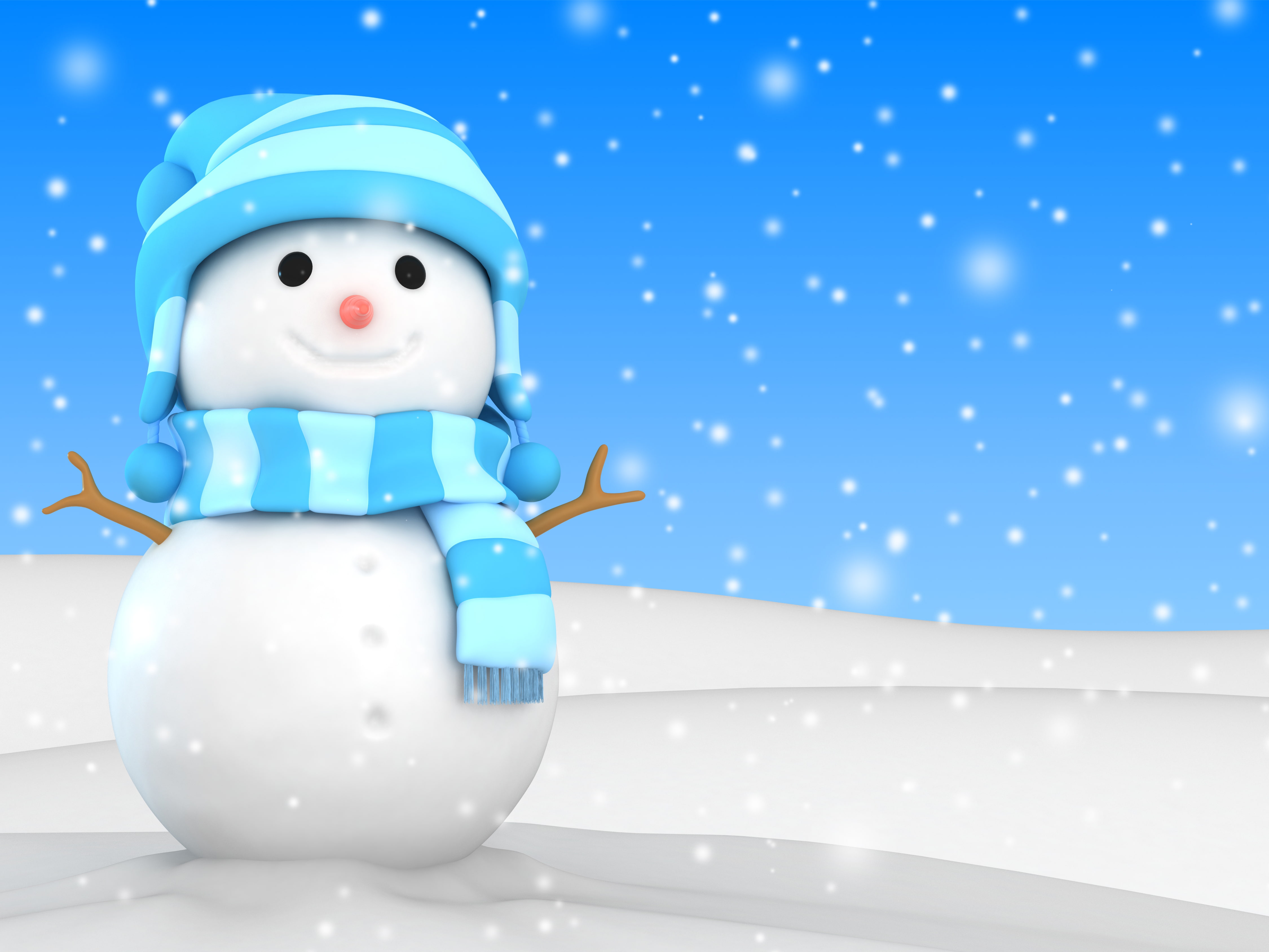 christmas, snow, copy space, celebration, blue background, human representation, cute, snowing, white color, winter, no people, snowman, blue, HD Wallpaper