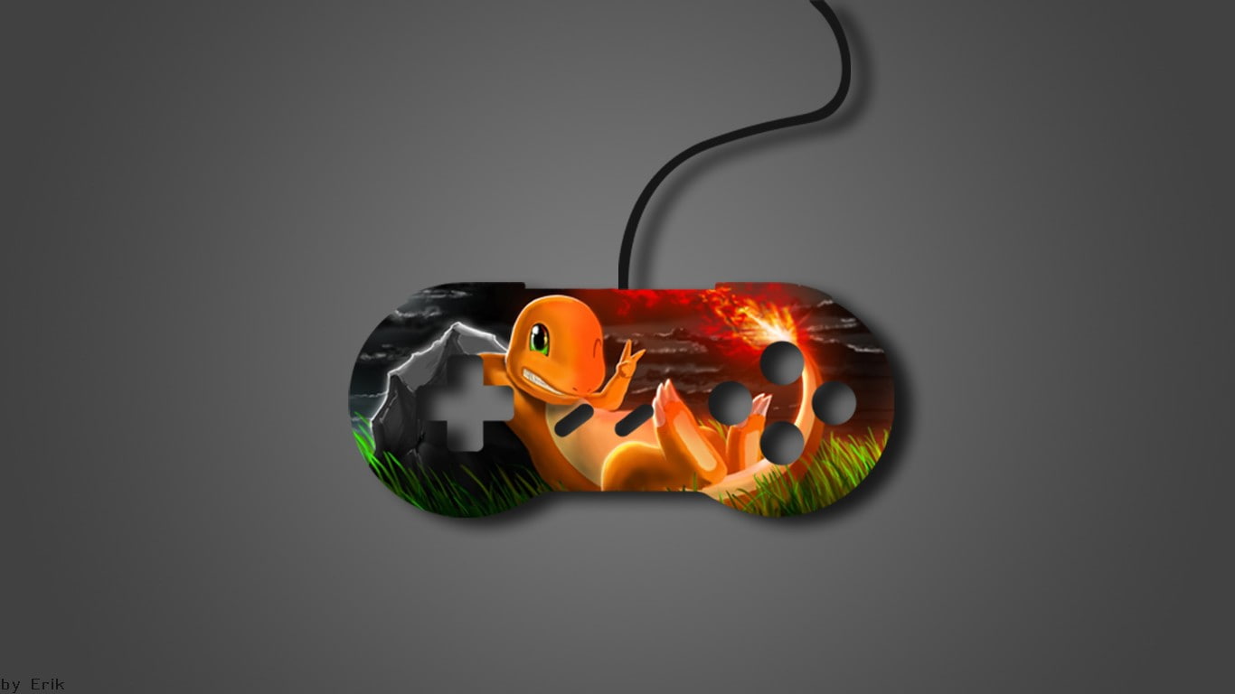 temptation, creativity, controllers, studio shot, Charmander, gray background, 720P, glowing, lighting equipment, fire, celebration, still life, indoors, HD Wallpaper