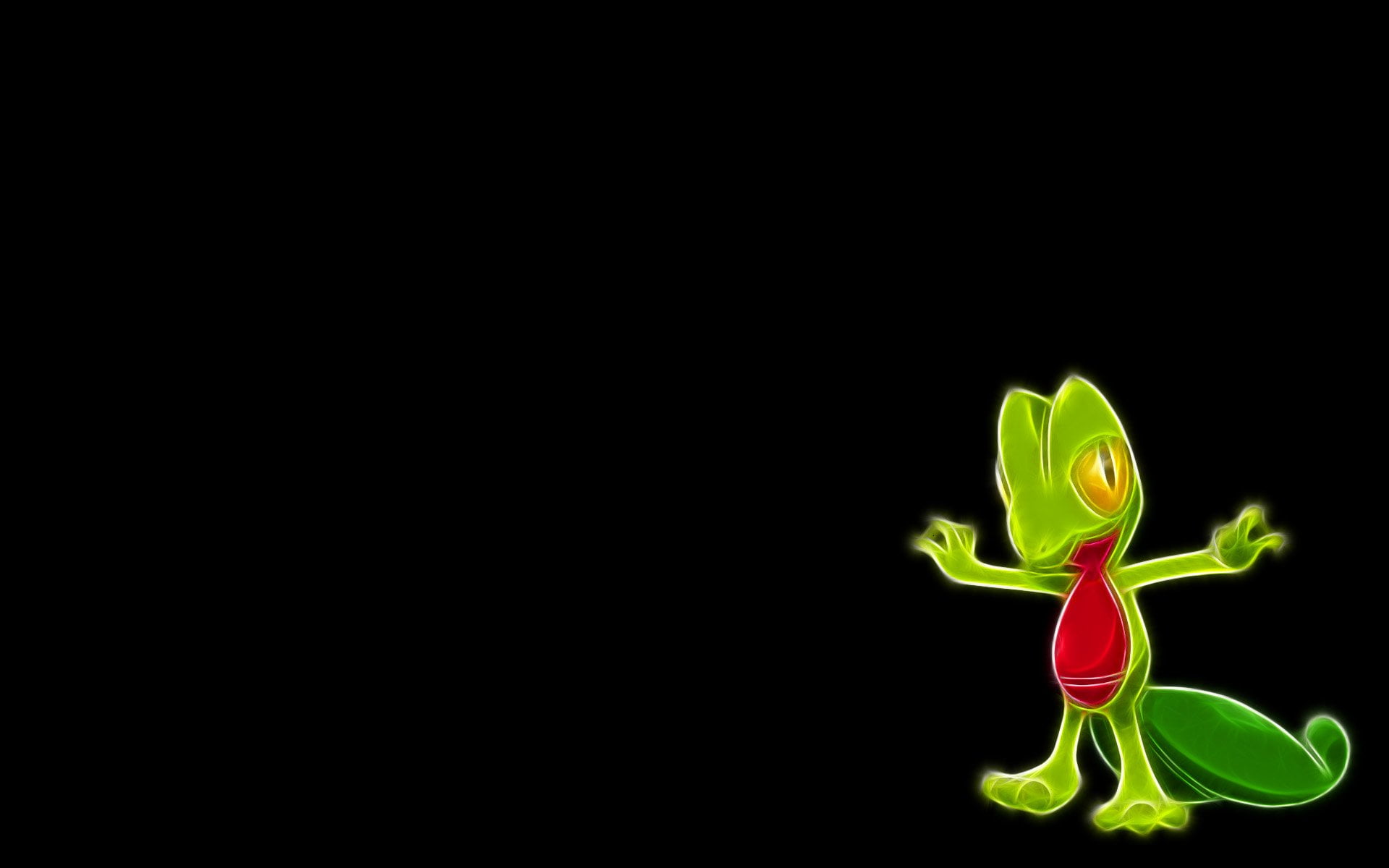 glowing, 1080P, Starter Pokemon, no people, green color, burning, fire - natural phenomenon, representation, cut out, nature, plant, copy space, Grass Pokémon, HD Wallpaper