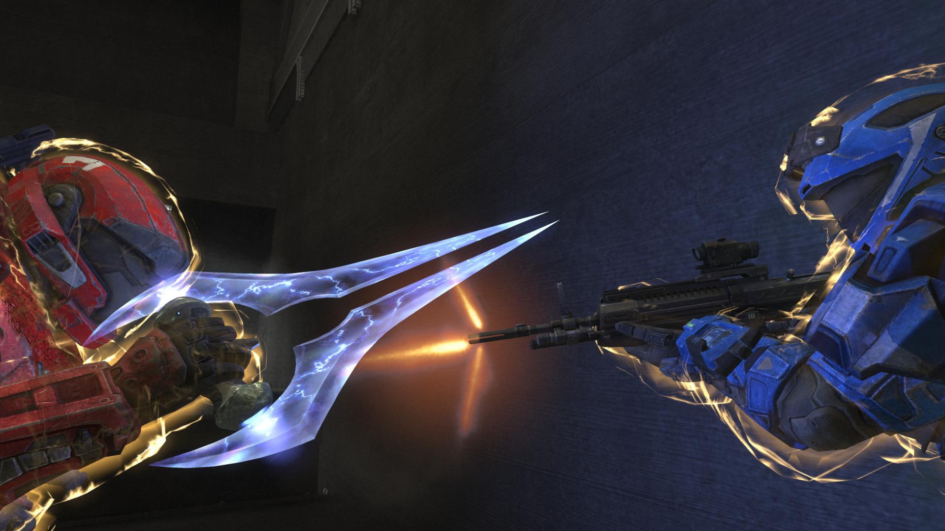 screenshots, Bungie, hd, art, Cool, video, halo, blue, 1080P, Halo Reach, red, vs, games, HD Wallpaper