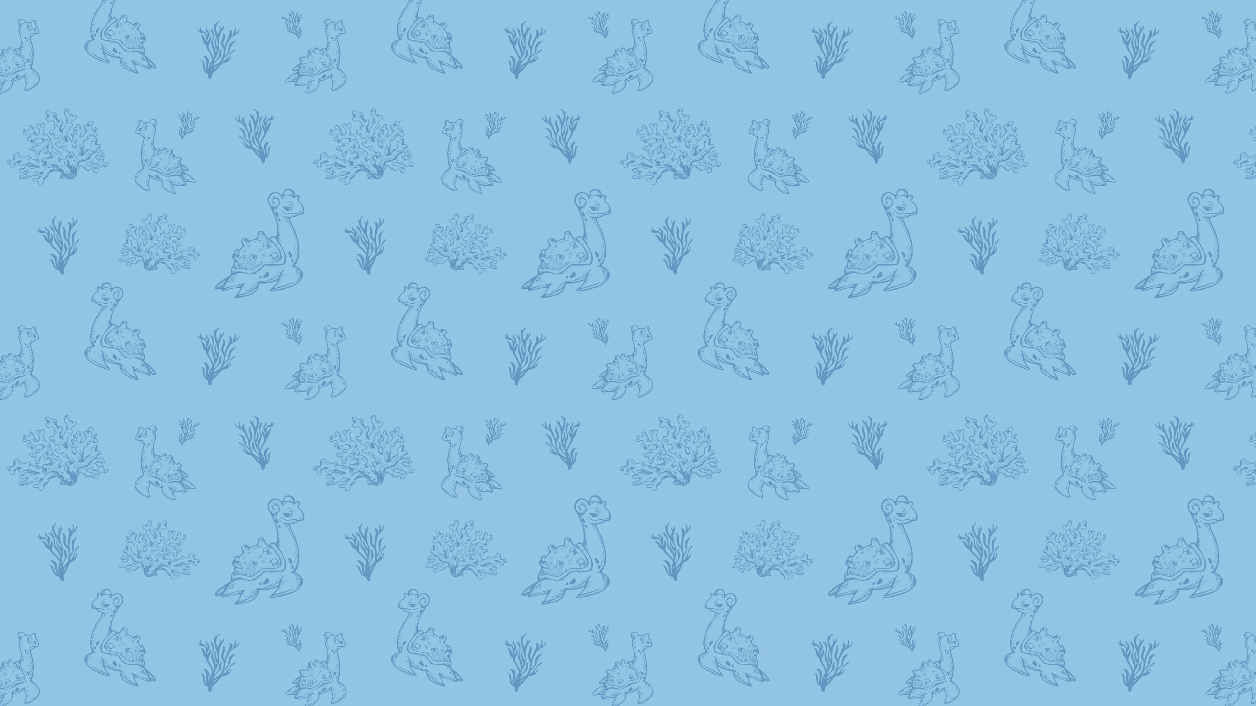 Pokémon, Lapras, pattern, 4K, HD Wallpaper