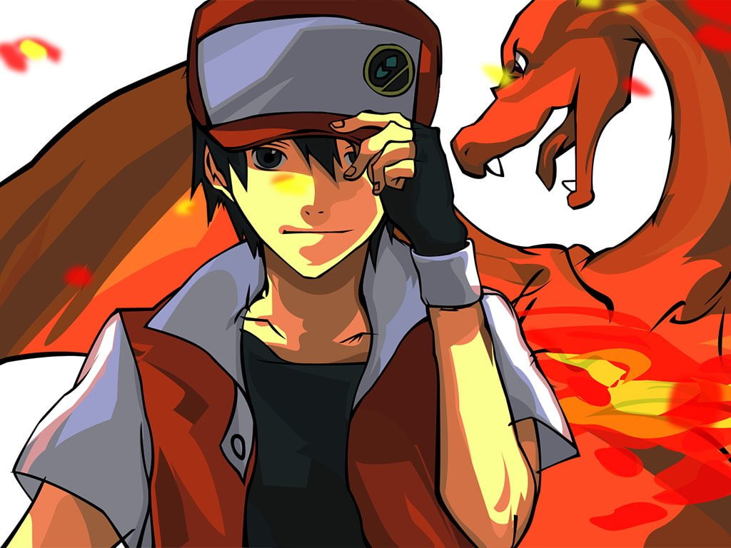 Pokémon, Pokemon: Red and Blue, Charizard (Pokémon), Red (Pokémon), 480P, HD Wallpaper