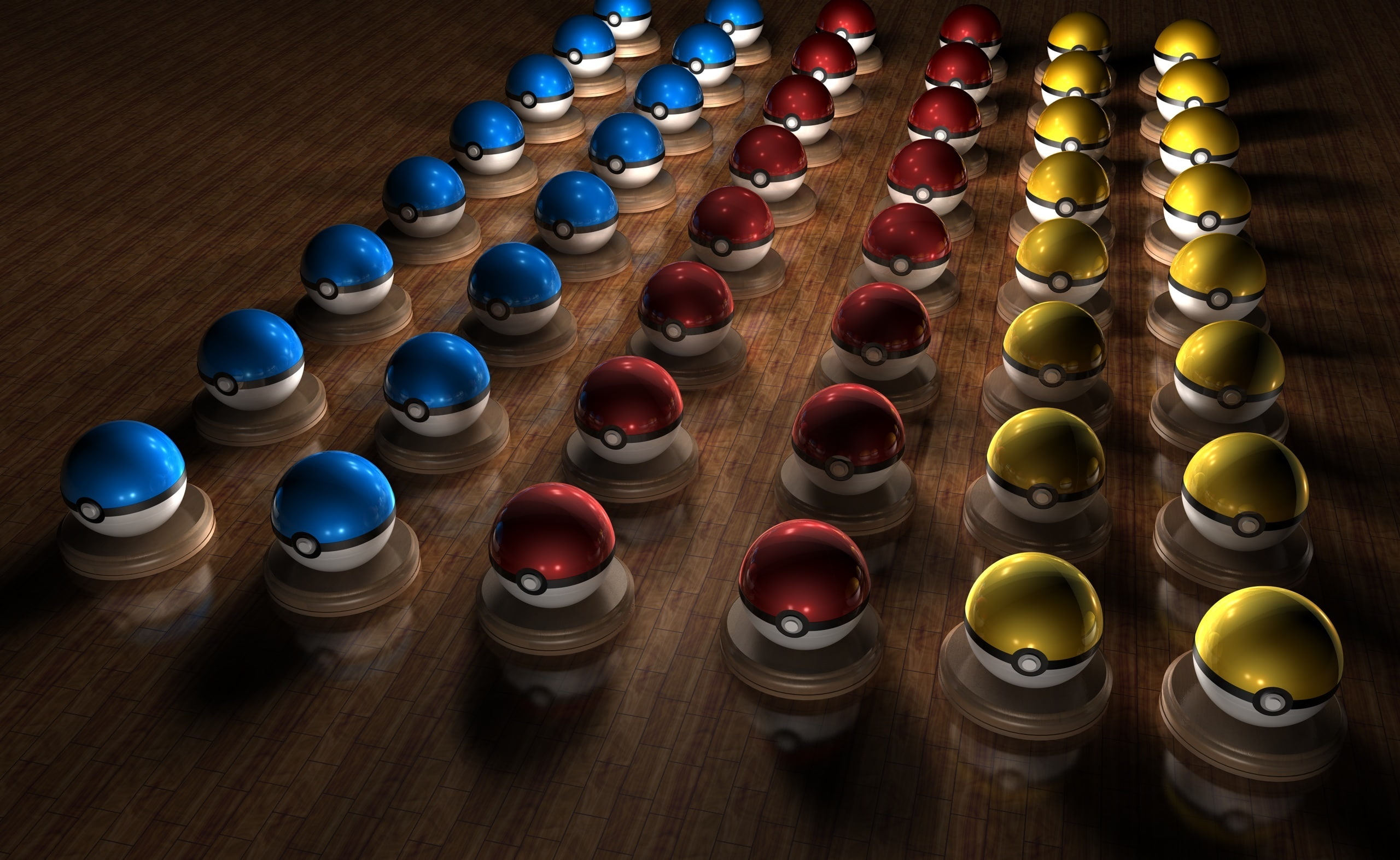 tea light, yellow, close-up, multi colored, arrangement, no people, in a row, poke, blue, indoors, abundance, choice, Pokemon, order, still life, side by side, HD Wallpaper