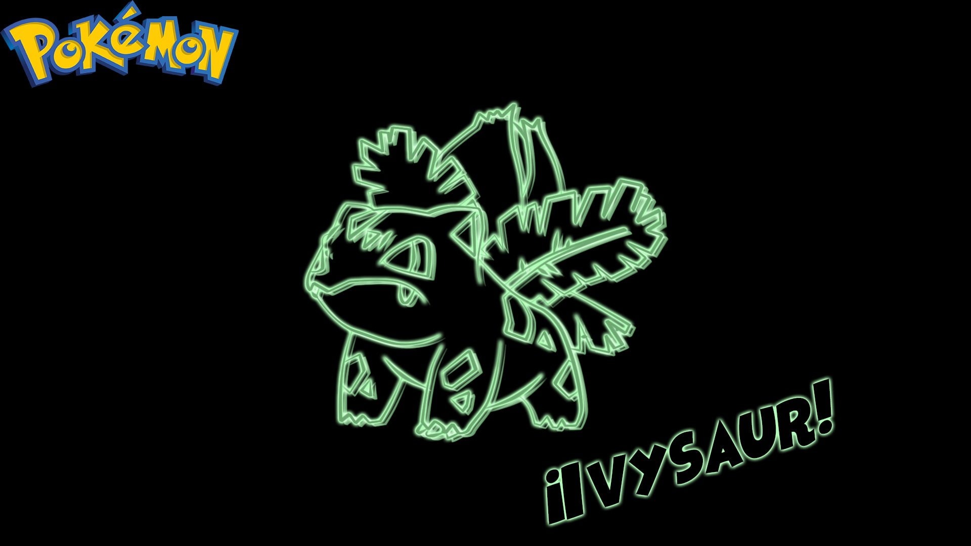 1080P, Ivysaur (Pokémon), Pokémon, Neon, HD Wallpaper