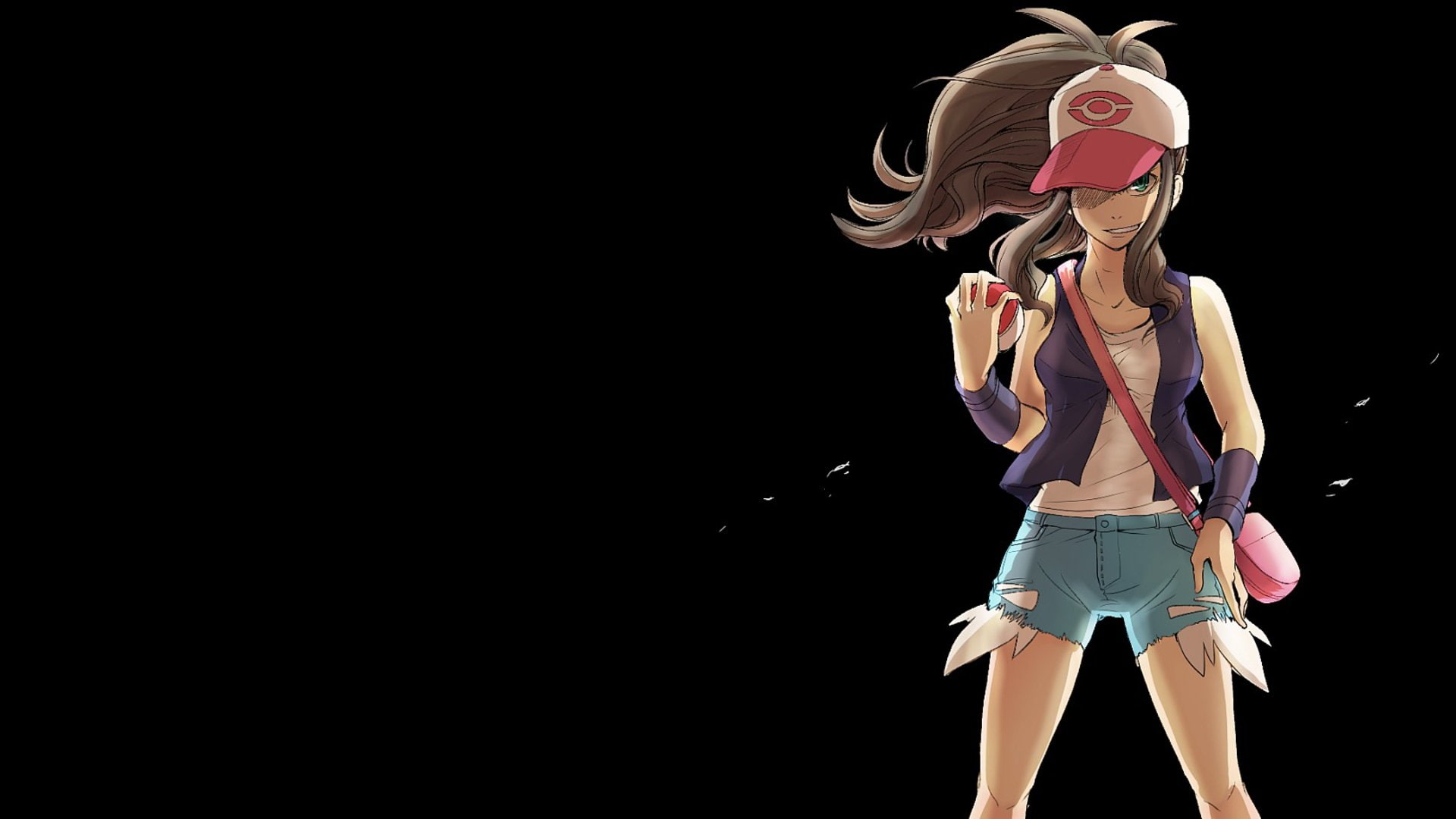 pokemon, background, black, 1080P, hikari, simple, HD Wallpaper