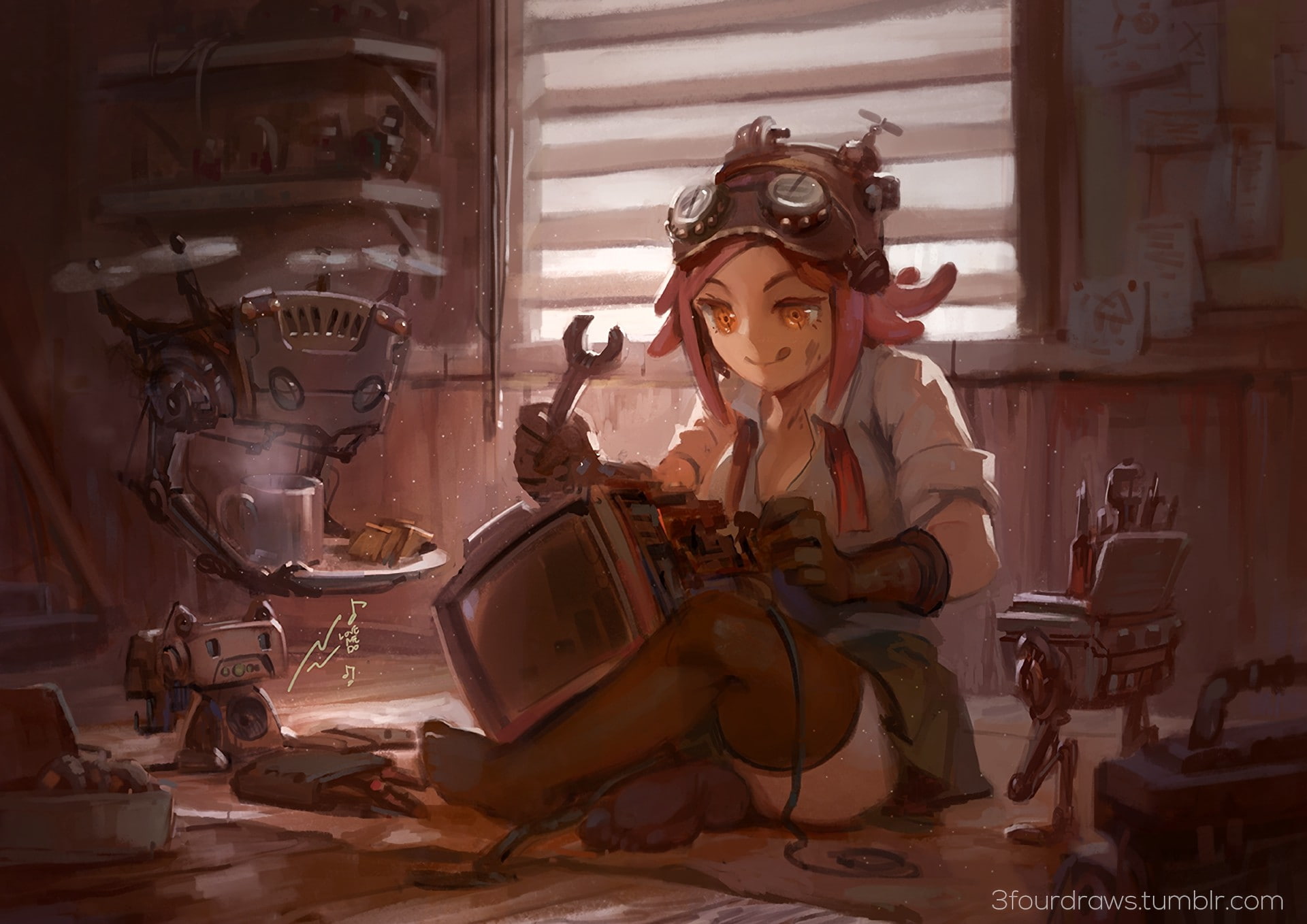 thigh-highs, Boku no Hero Academia, anime girls, 1080P, Mei Hatsume, HD Wallpaper