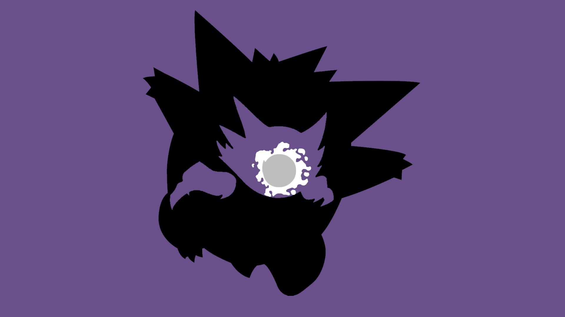 1080P, Ghastly, Gengar, minimalism, evolution, Pokémon, Haunter, simple background, HD Wallpaper