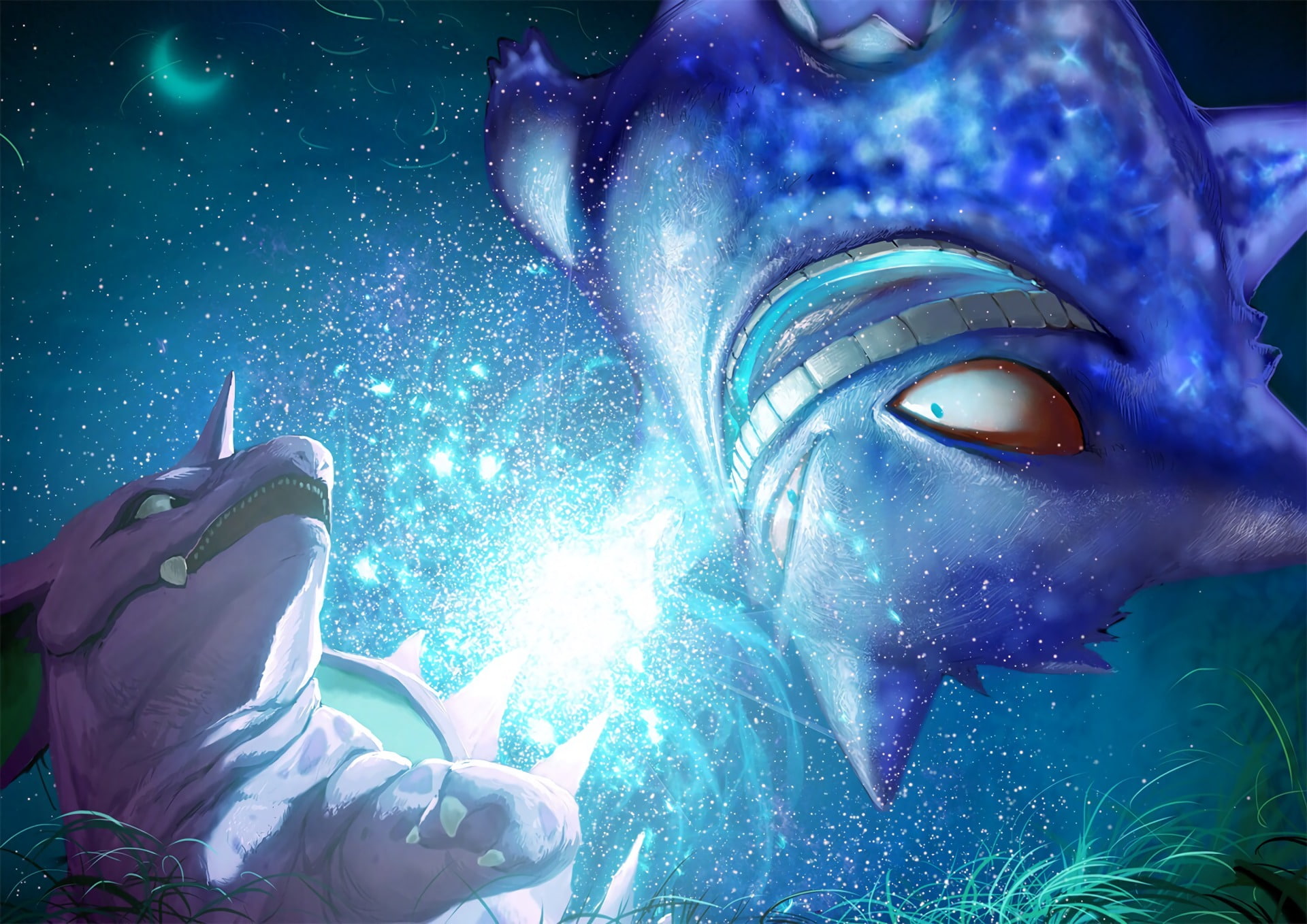 1080P, Gengar (Pokémon), Pokémon, Nidorino (Pokémon), HD Wallpaper