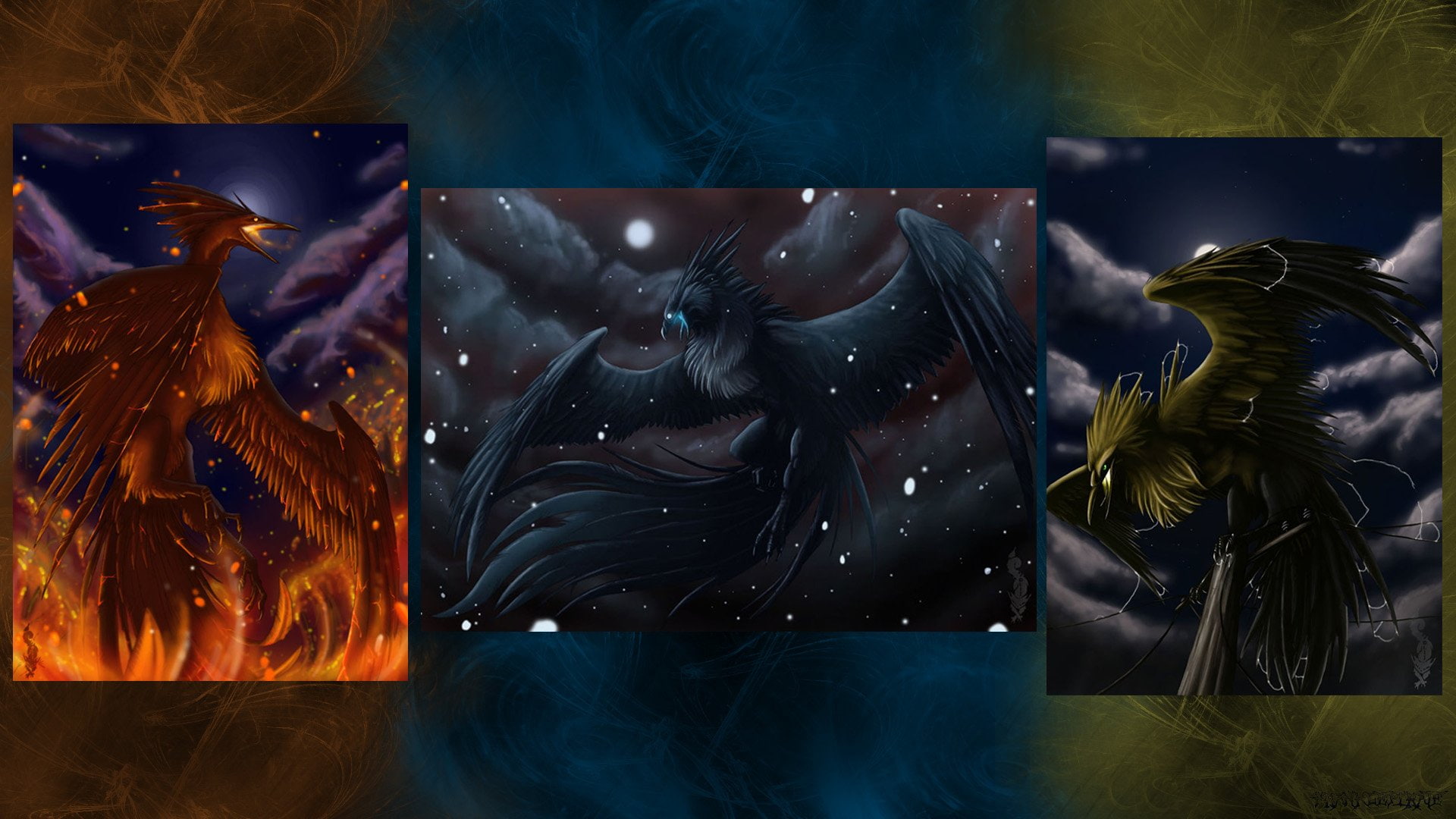1080P, moltres, articuno, zapdos, pokemon, HD Wallpaper
