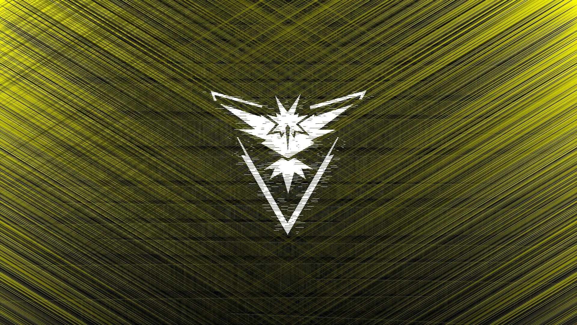 Team Instinct, Dark, stripes, 1080P, Pokemon Go, Zapdos, yellow, HD Wallpaper
