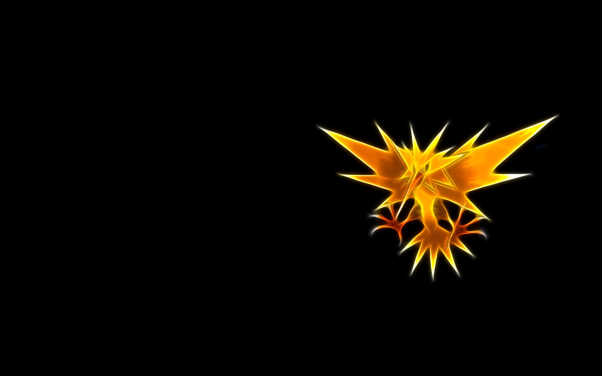 background, 1080P, zapdos, funny, black, birds, HD Wallpaper