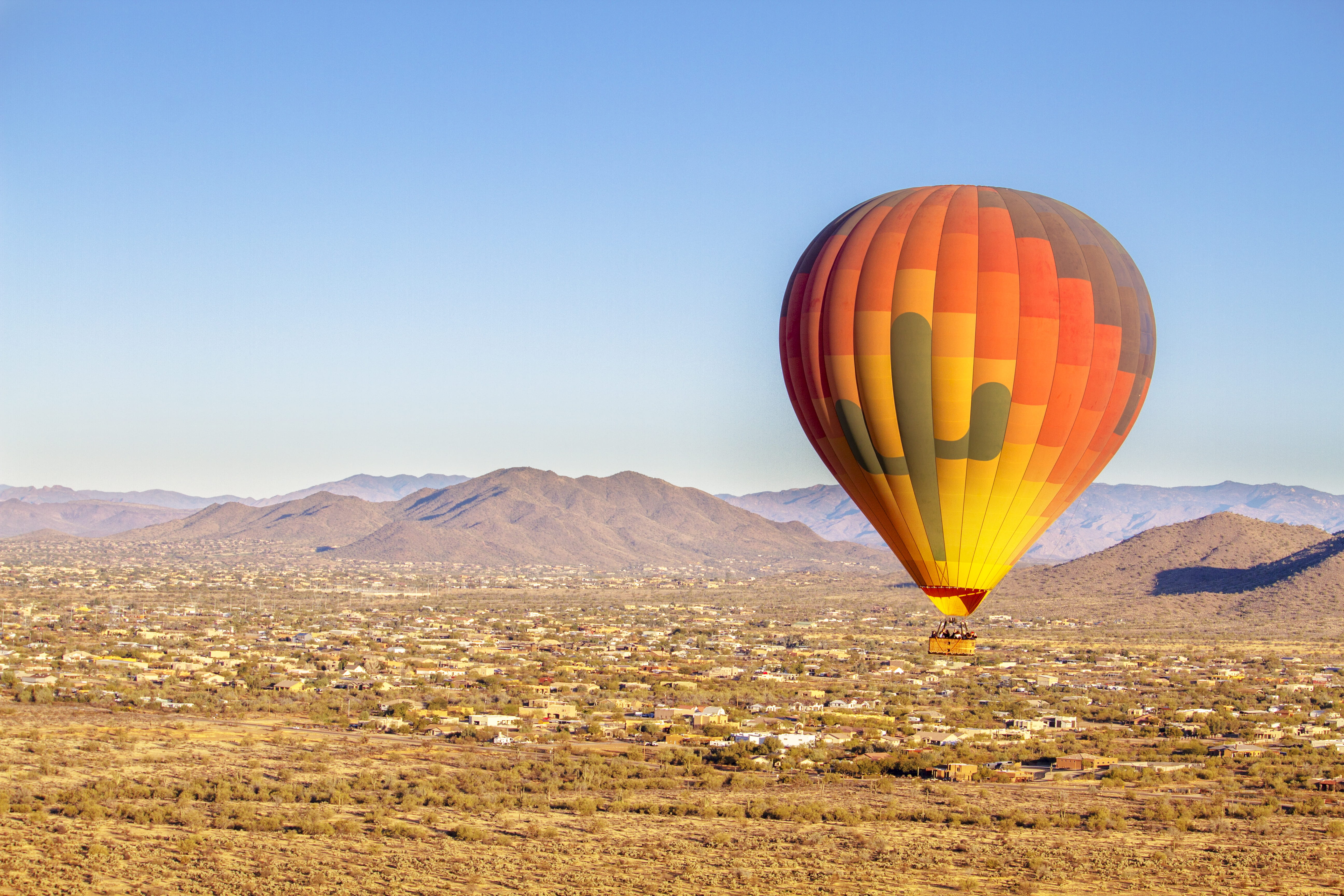 environment, red, land, community, nature, blue, arizona, scenics - nature, mid-air, air vehicle, phoenix, climate, transportation, adventure, no people, HD Wallpaper