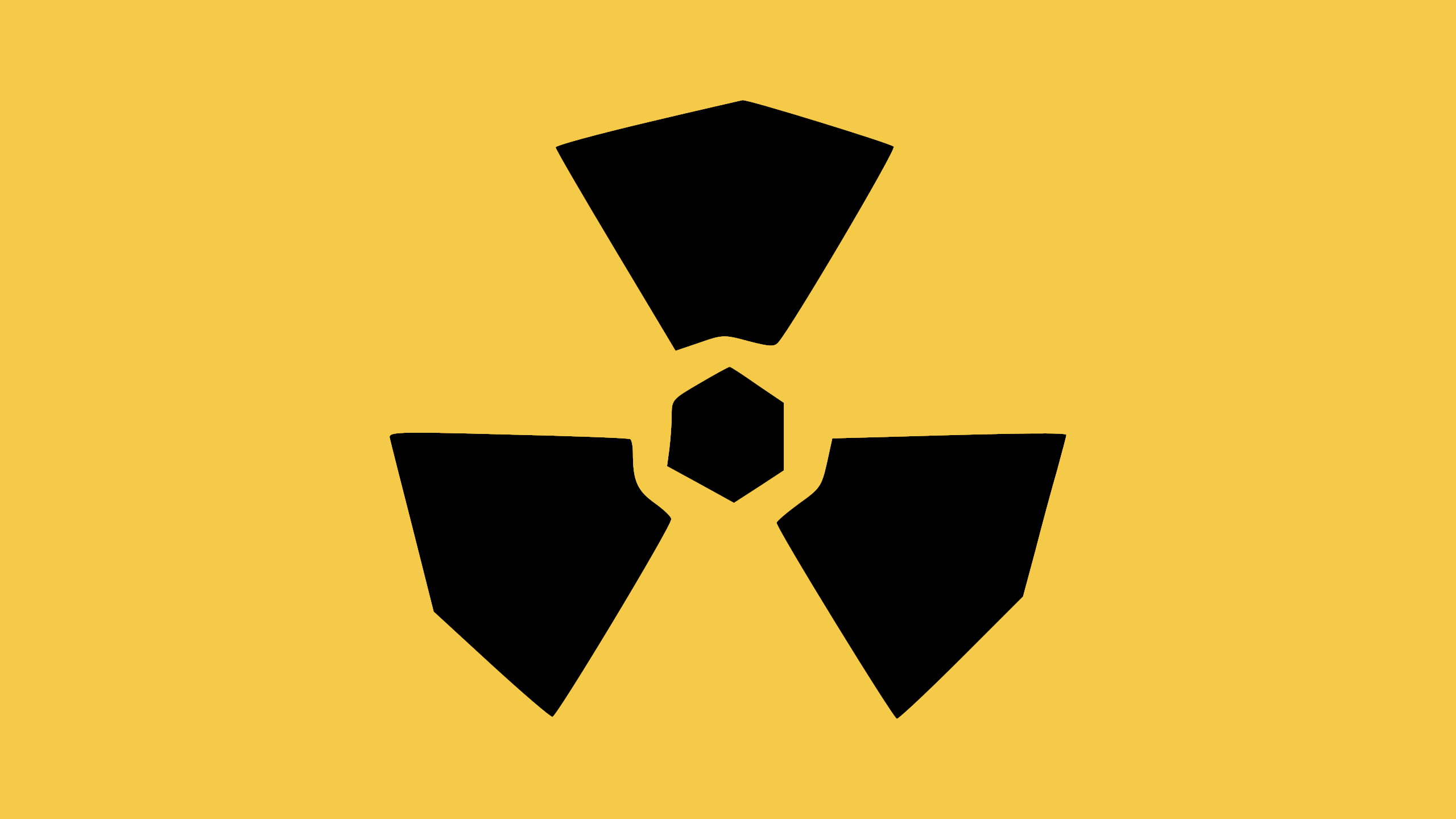 simple background, signs, 2K, radioactive, nuclear, HD Wallpaper