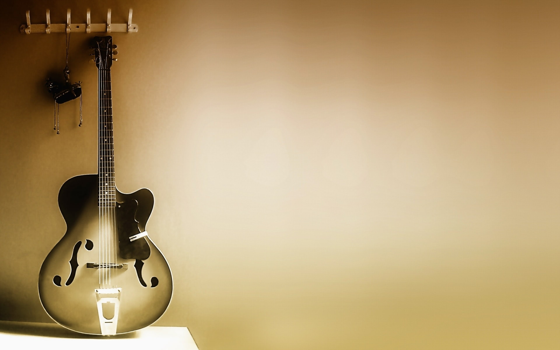 1080P, solitary, instruments, background, music, guitar, HD Wallpaper