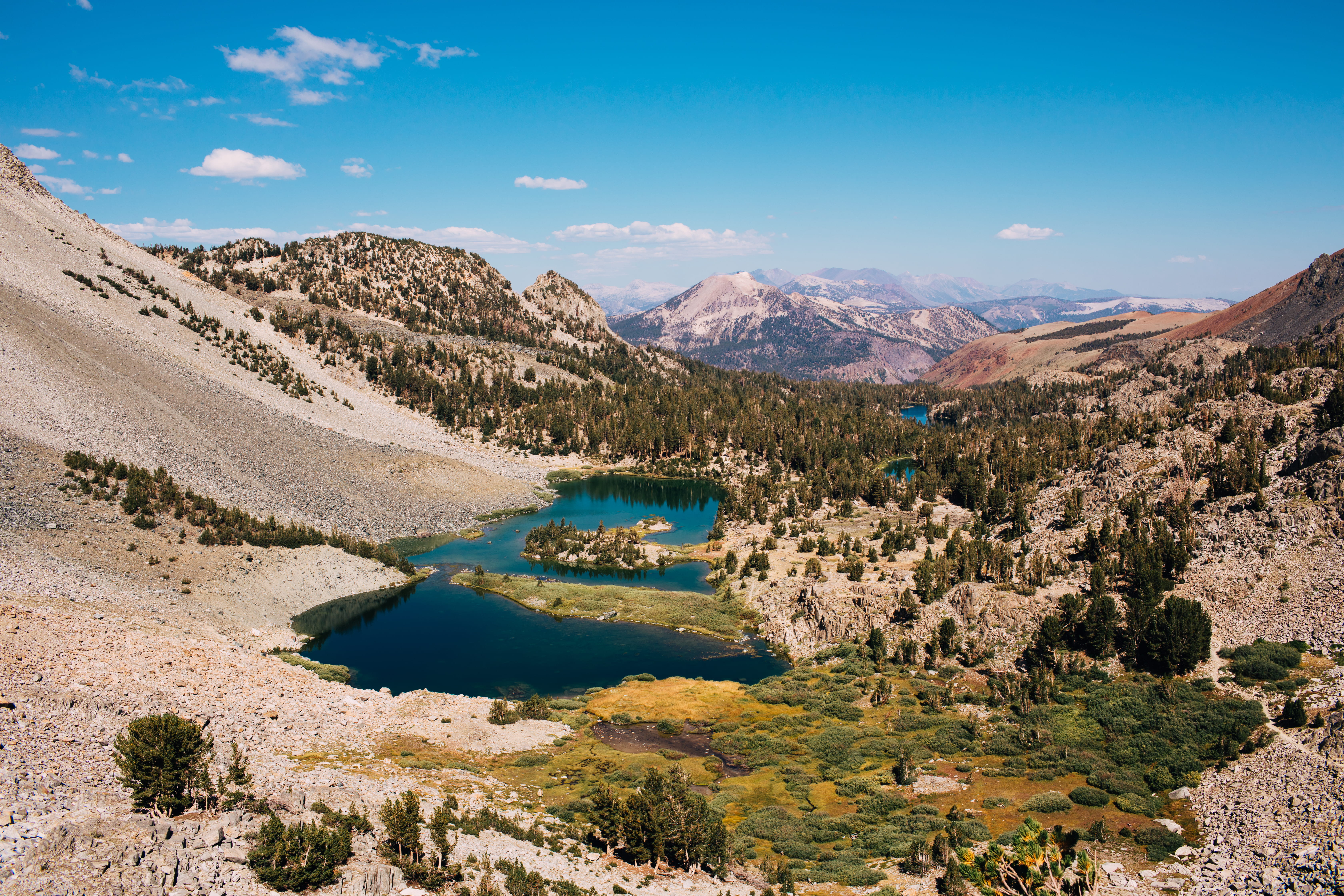 outdoors, non-urban scene, day, peak, bay, no people, tranquility, glacier, snow, ice, cloud - sky, crest, environment, water, promontory, mammoth lakes, HD Wallpaper