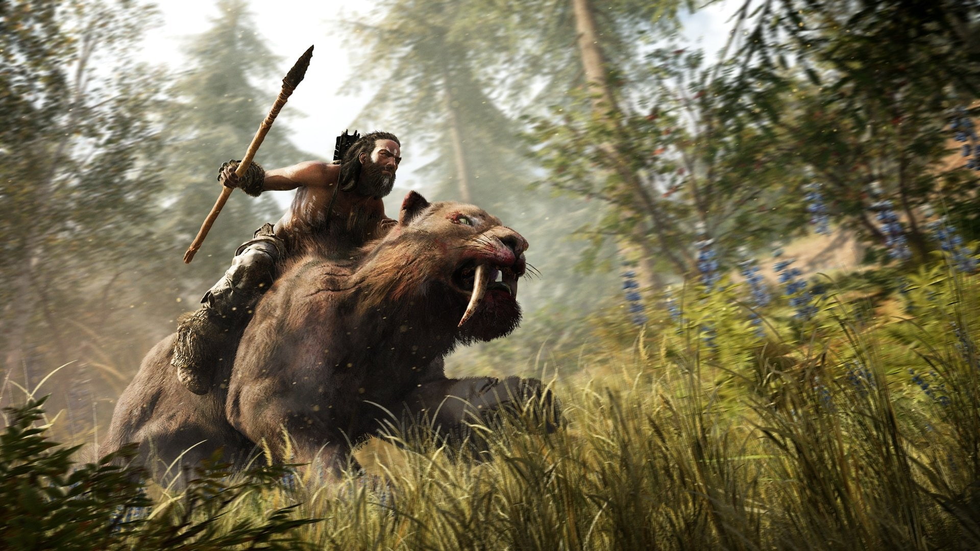 1080P, Far Cry, Saber-Toothed Tiger, Far Cry Primal, HD Wallpaper