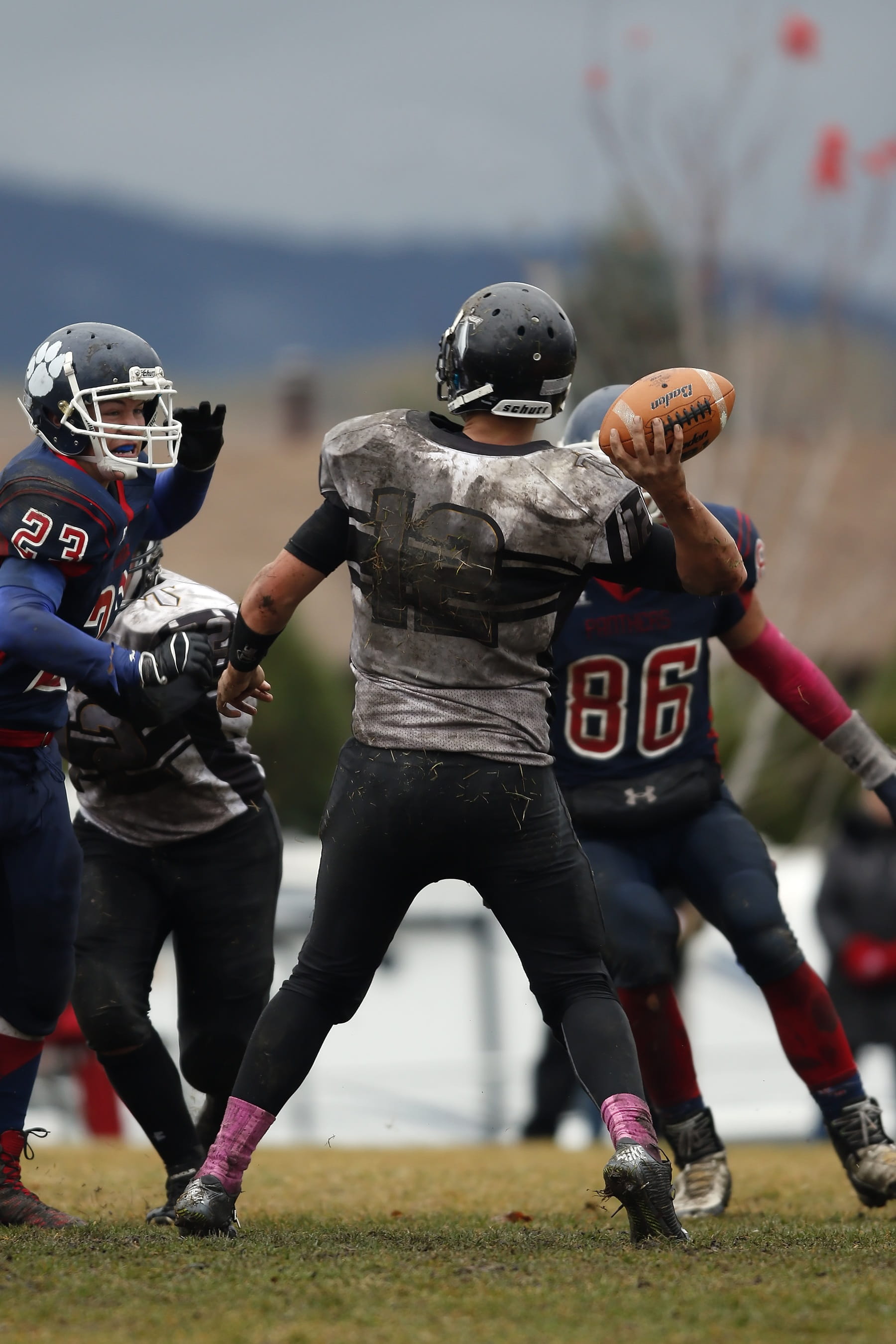 high school, wide Receiver - Athlete, american football - ball, game, action, headwear, american Football Uniform, Football, playing, number, field, Canada, Phone HD Wallpaper