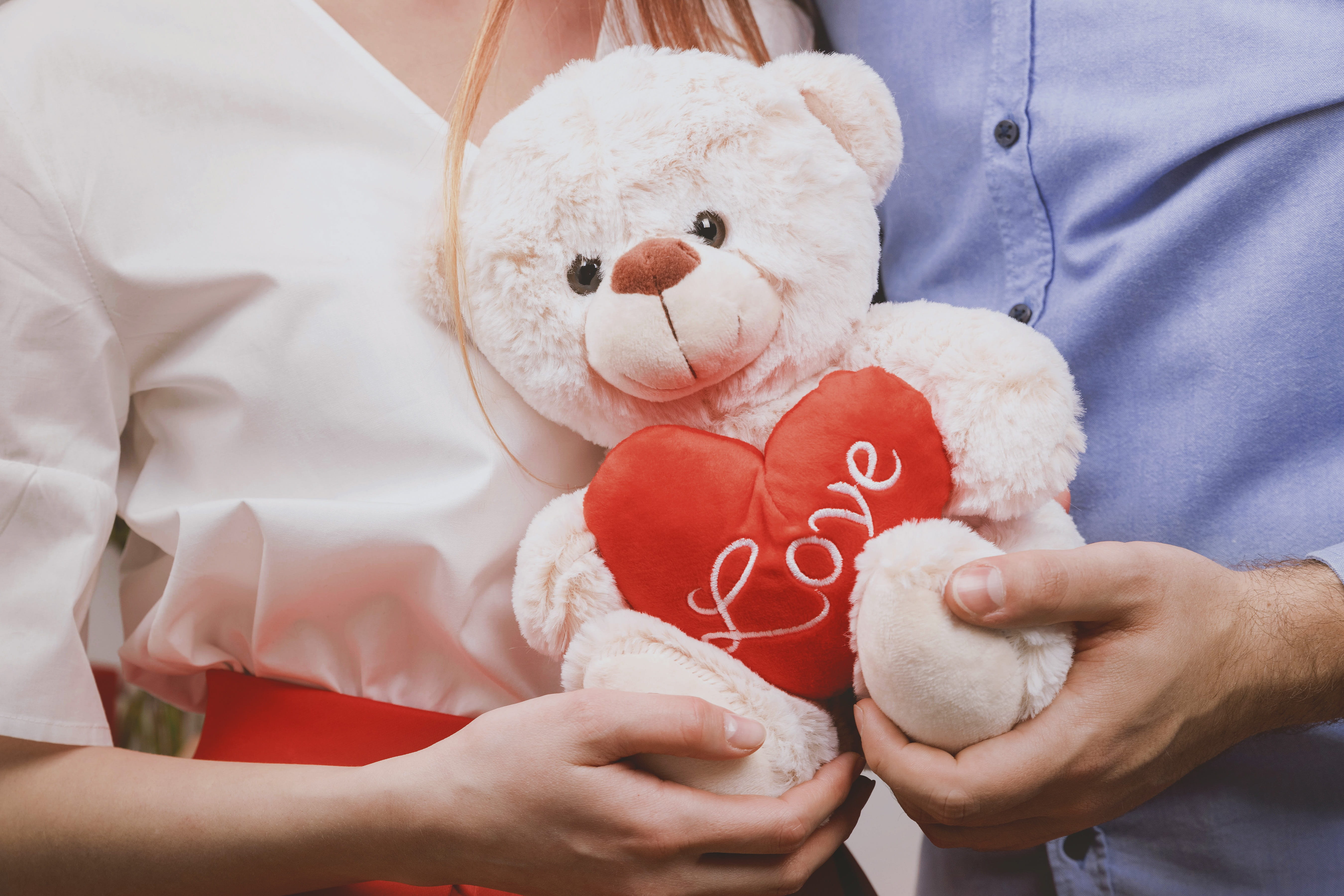 wedding, front view, one person, softness, symbol, holding, childhood, child, adult, stuffed toy, celebration, women, man, woman, valentines, romantic, HD Wallpaper
