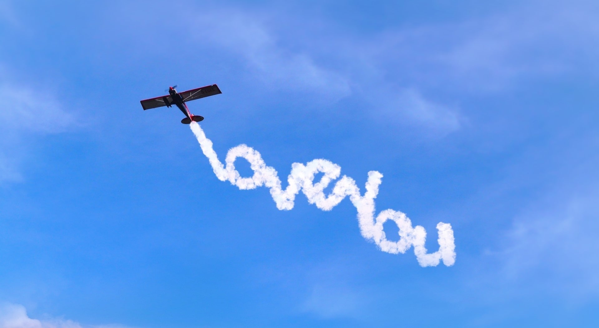 outdoors, Clouds, airshow, day, travel, valentinesday, directly below, airplane, cloud - sky, transportation, greetingcard, Valentines Day, Forever, private airplane, HD Wallpaper