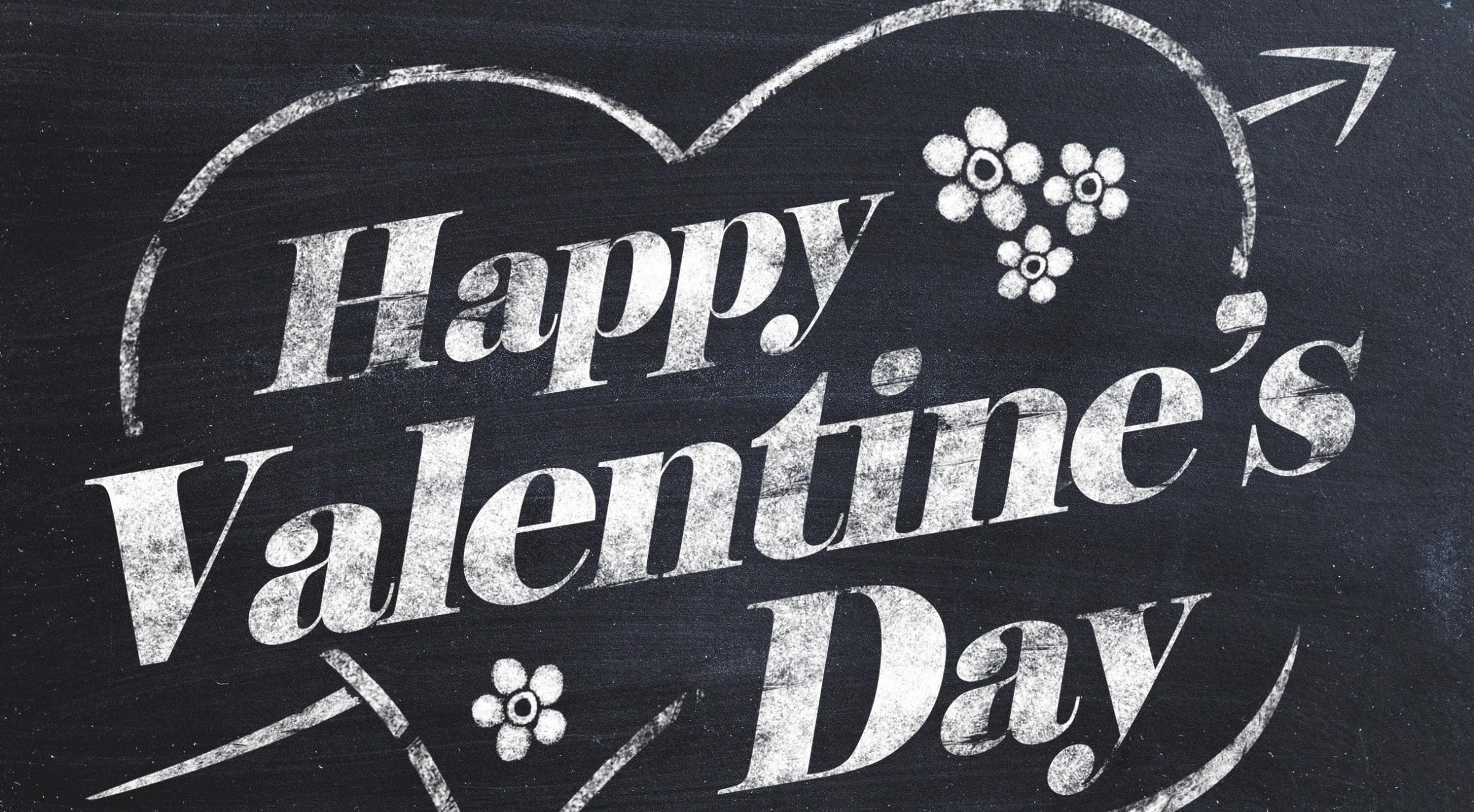 white color, blackboard, Happy, art and craft, writing, Valentines Day, western script, communication, Valentine, Chalk, Chalkboards, valentines, 2017, HD Wallpaper