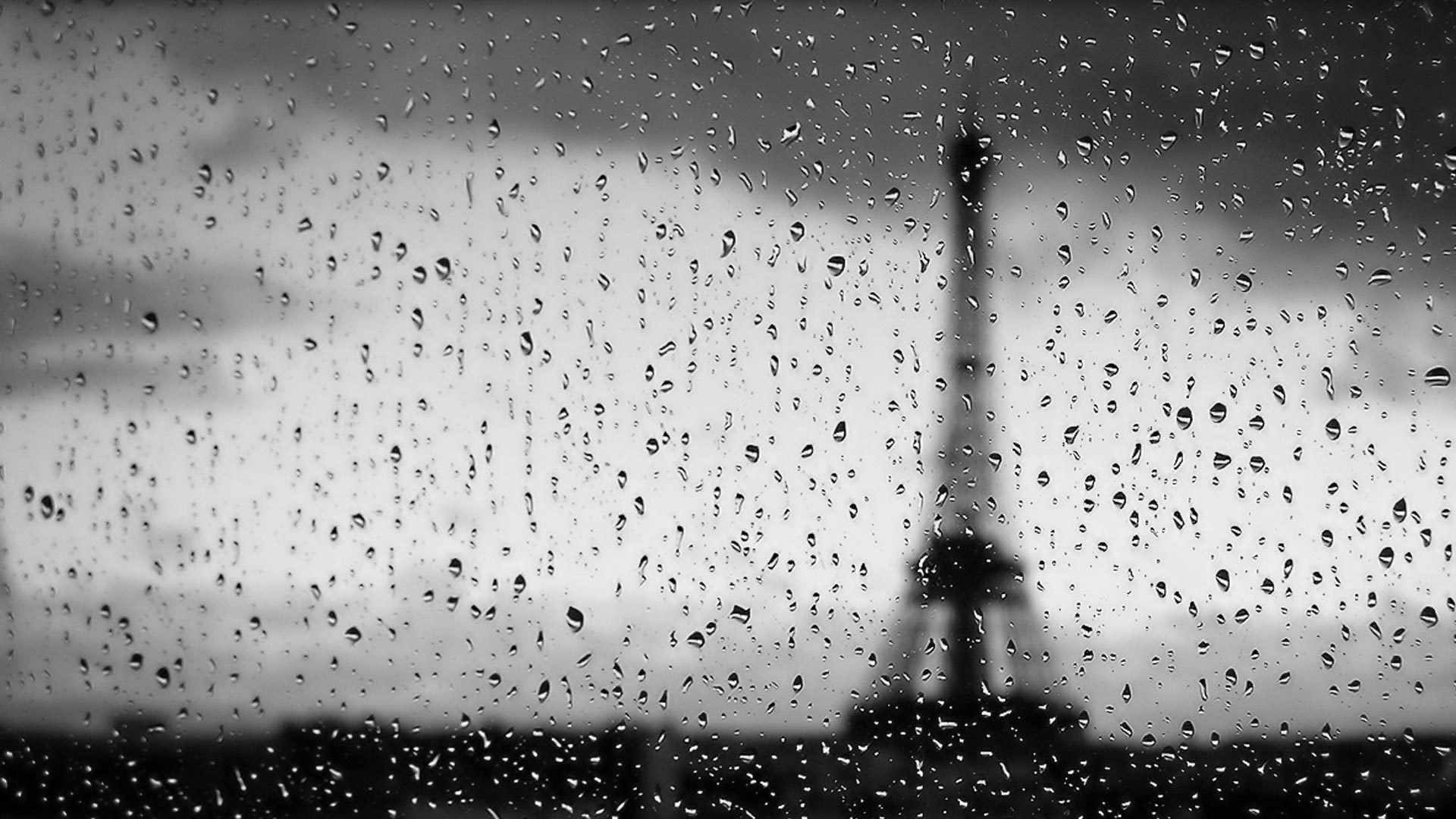 water drops, drop, rain, Paris, silhouette, architecture, Eiffel Tower, France, indoors, rainy season, sky, 1080P, raindrop, eiffel, backgrounds, glass, HD Wallpaper