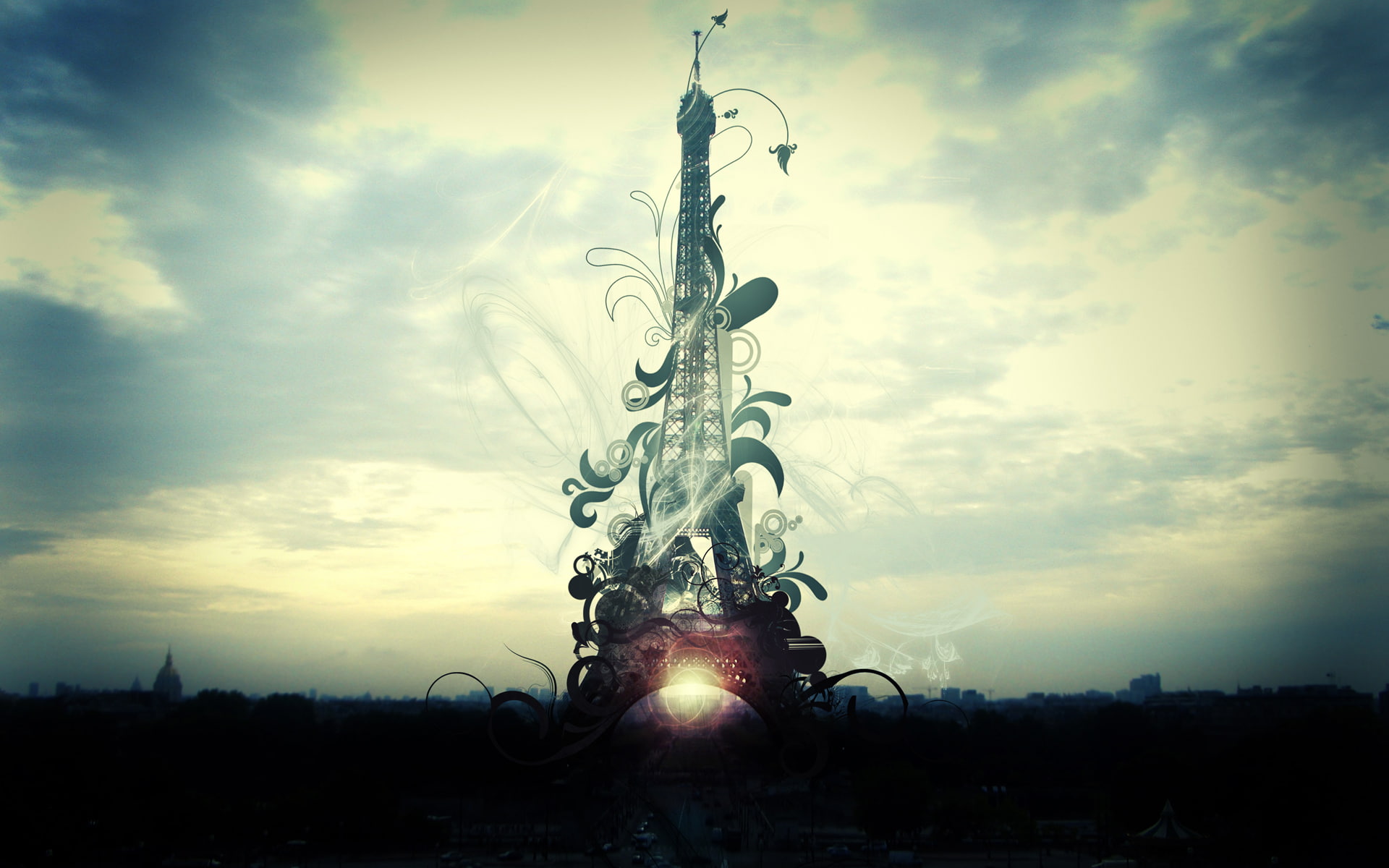 1080P, tower, paris, hd, eiffel, digital/artwork, HD Wallpaper